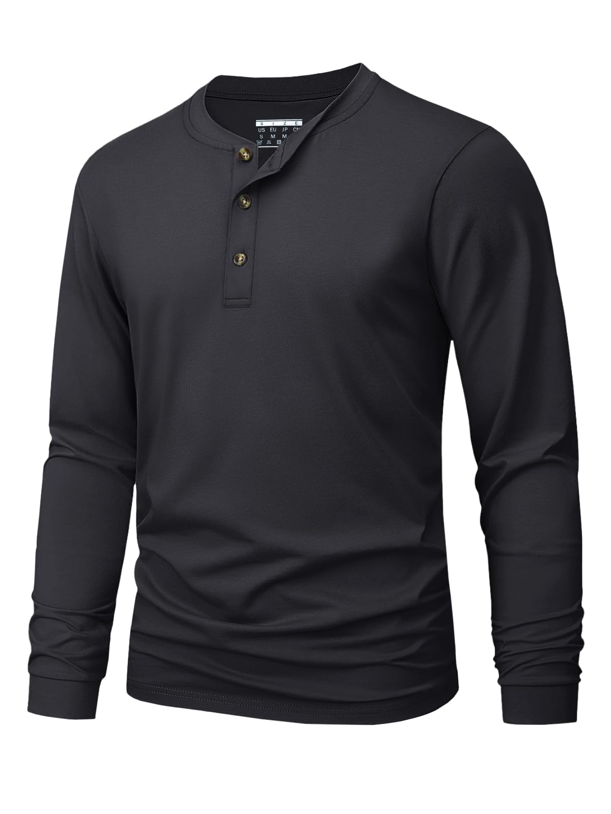 MAGNIVIT Men's Long Sleeve Henley Shirts Cotton 3-Button Spring Casual T-Shirts Solid Color Soft Basic Tops 2025