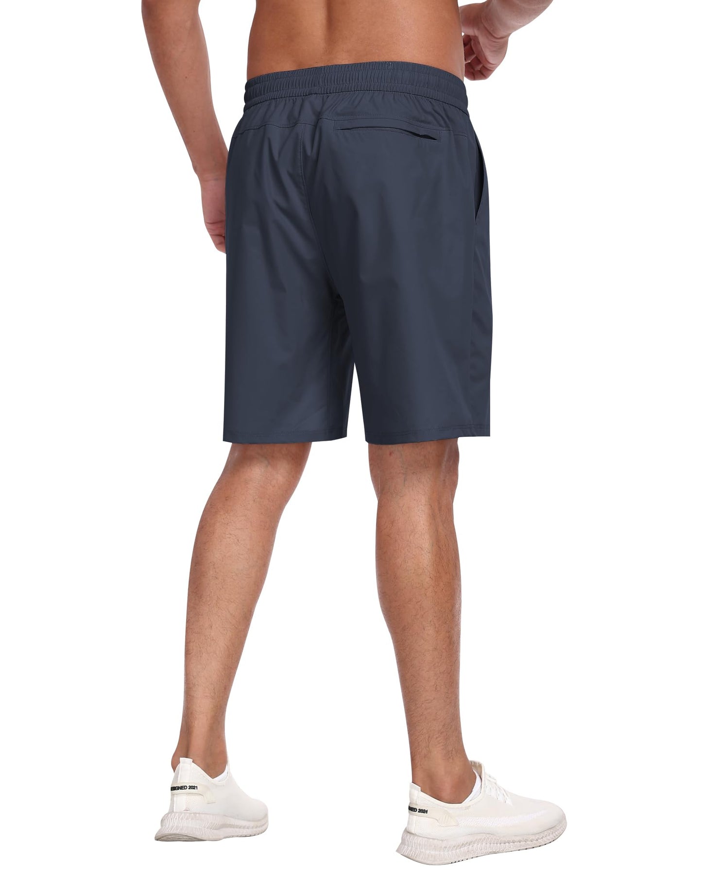 3 Pack Men's Athletic Running Shorts with Zipper Pockets,Quick Dry Gym Workout Basketball Hiking Shorts for Men