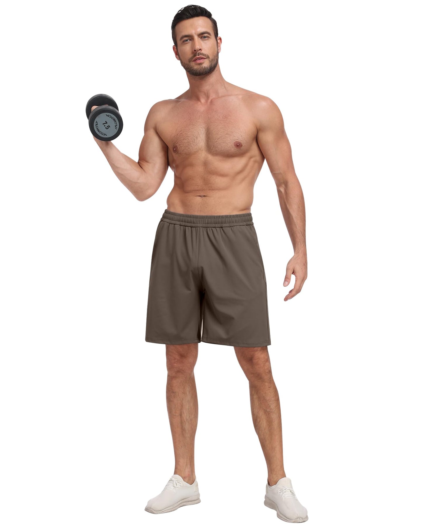 4 Pack Men's Athletic Gym Shorts with Pockets,Running Workout Basketball Hiking Shorts for Men