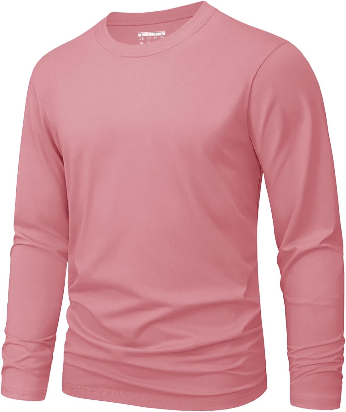 MAGNIVIT Men's Long Sleeve Shirts Cotton T-Shirt Crew Neck Midweight Tees Classic Basic Casual Tops Plain Soft Shirt