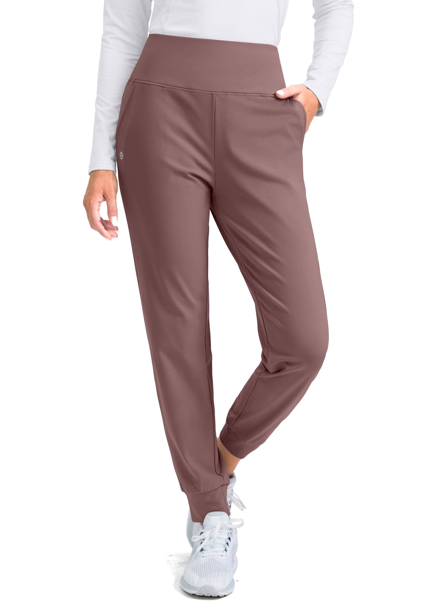 G Gradual Women's Fleece Lined Joggers High Waisted Water Resistant Thermal Hiking Pants Cold Weather Sweatpants with Pockets