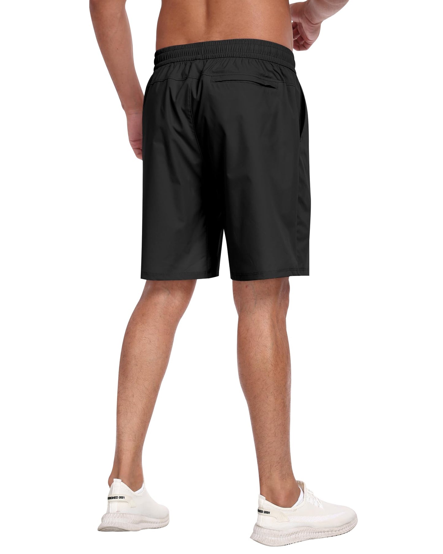 3 Pack Men's Athletic Running Shorts with Zipper Pockets,Quick Dry Gym Workout Basketball Hiking Shorts for Men