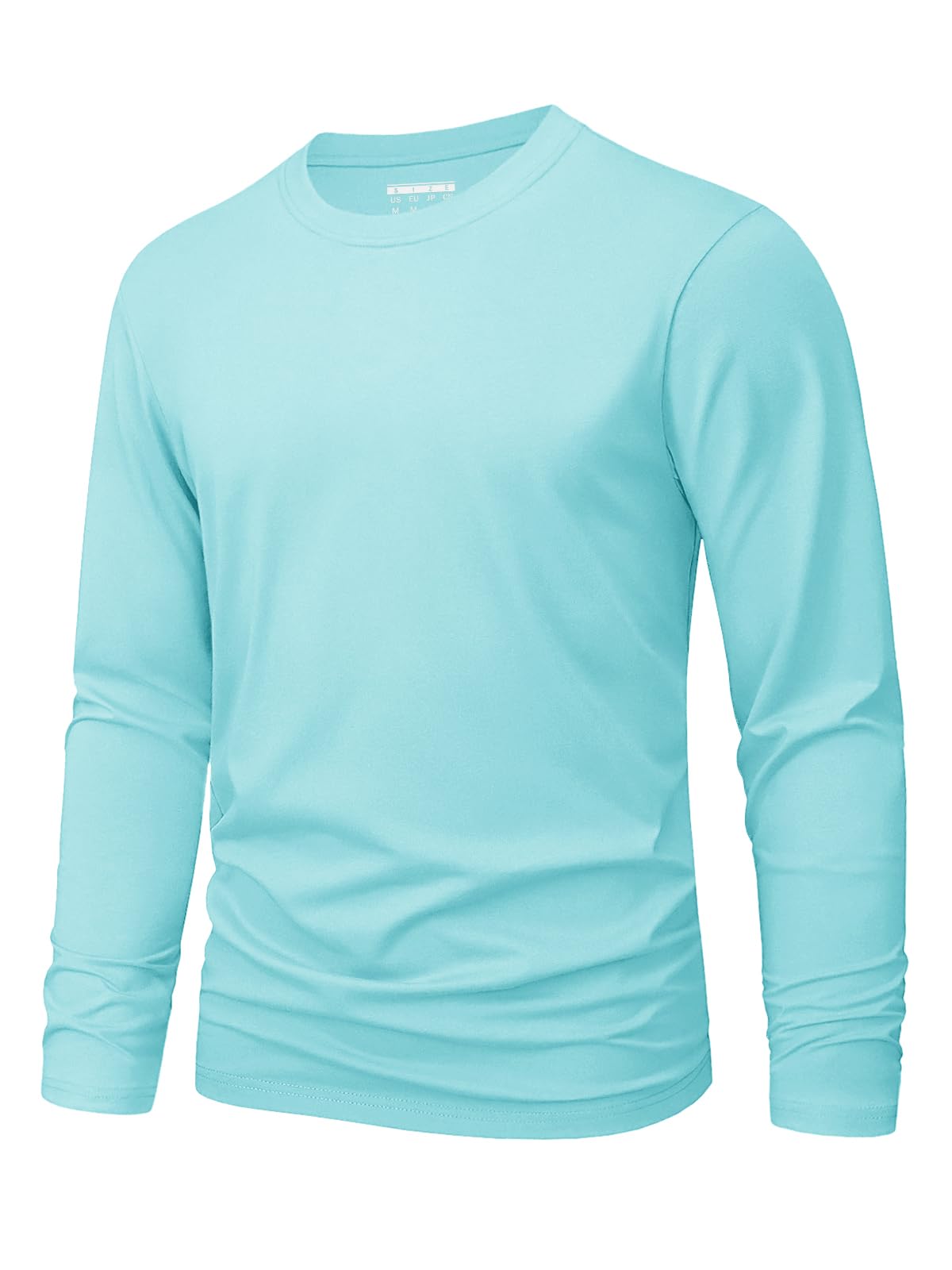 MAGNIVIT Men's Long Sleeve Shirts Cotton T-Shirt Crew Neck Midweight Tees Classic Basic Casual Tops Plain Soft Shirt