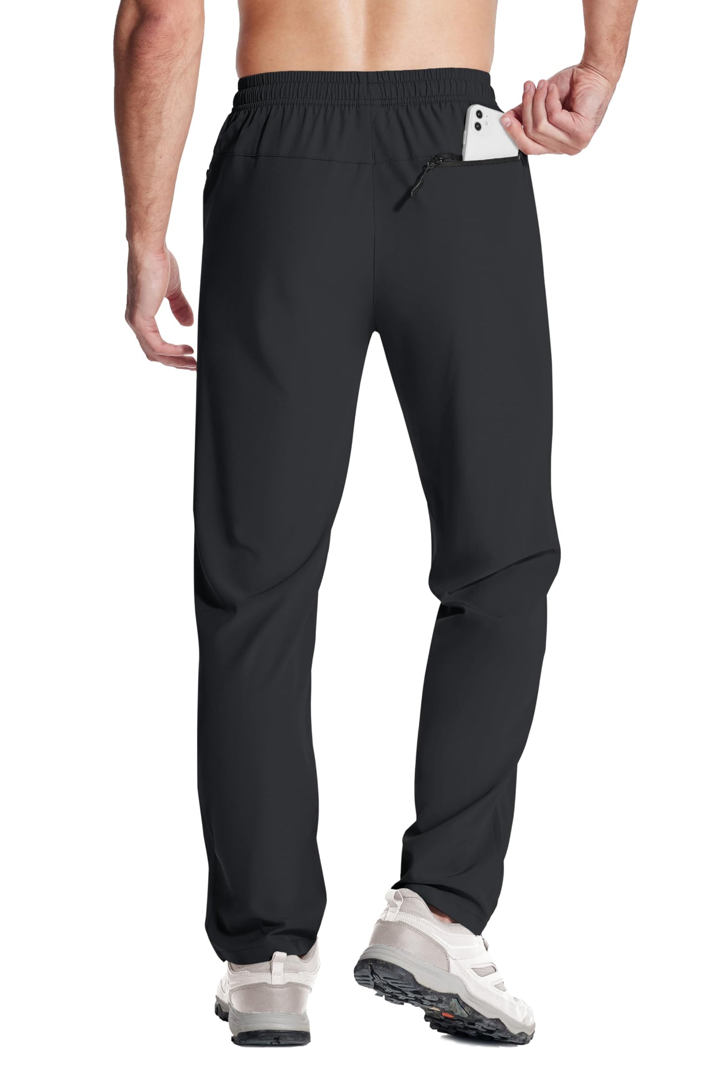 MAGNIVIT Men's Sweatpants with Zipper Pocket Lightweight Quick Dry Athletic Pants Elastic Waist Casual Jogger Gym Hiking Pant