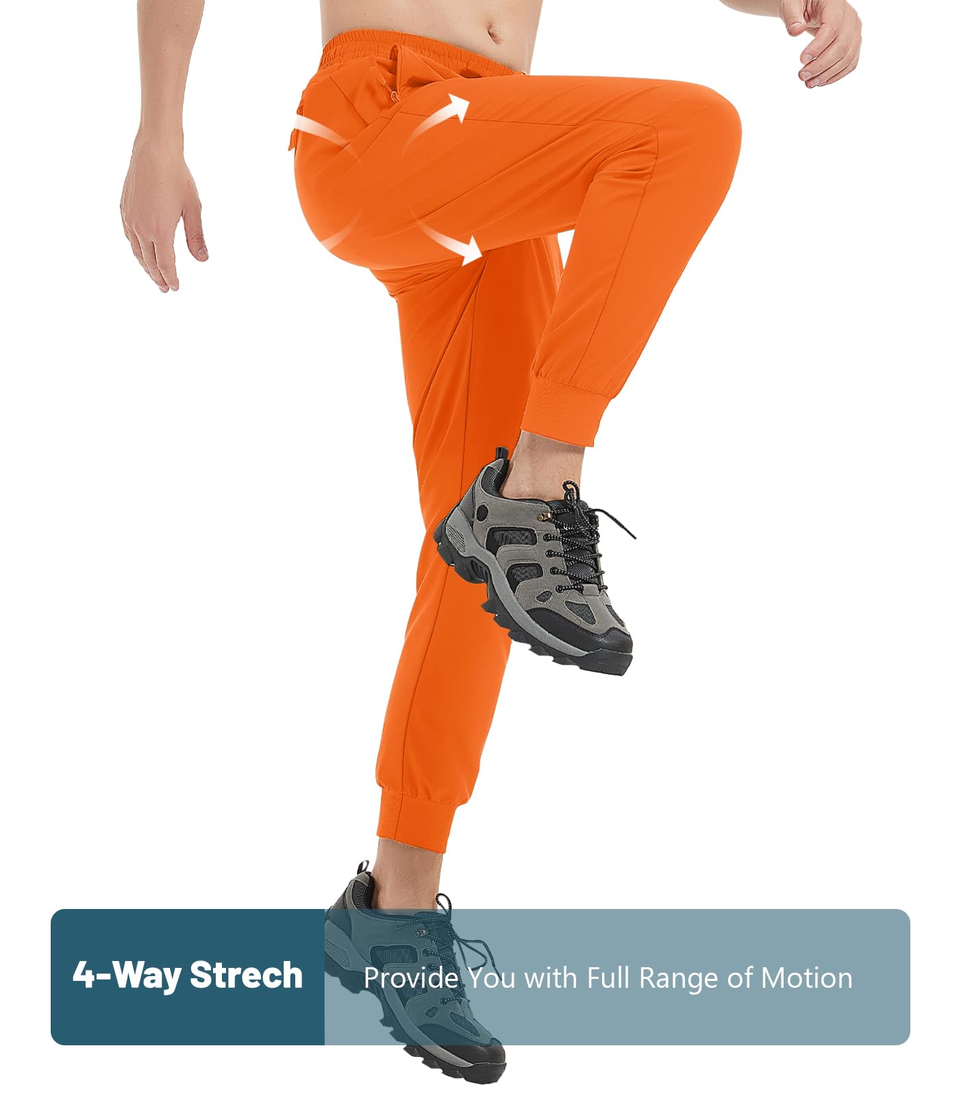 MAGNIVIT Men's Joggers with Zipper Pockets Lightweight Athletic Sweatpants Water Repellent Track Pants for Men Workout