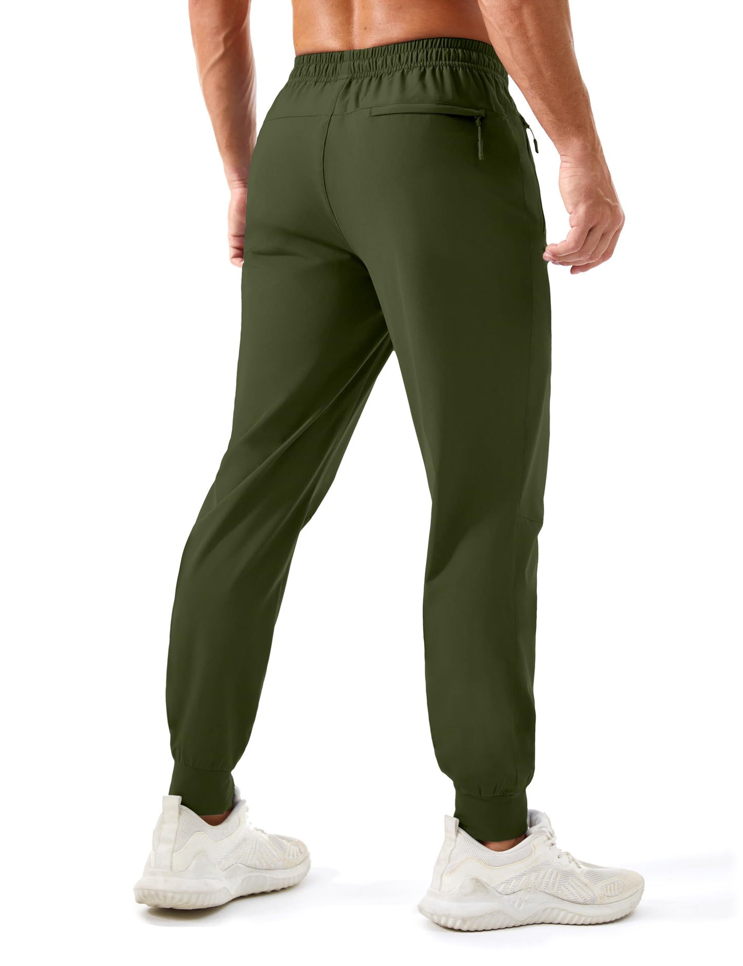 MAGNIVIT Men's Joggers with Zipper Pockets Lightweight Athletic Sweatpants Water Repellent Track Pants for Men Workout