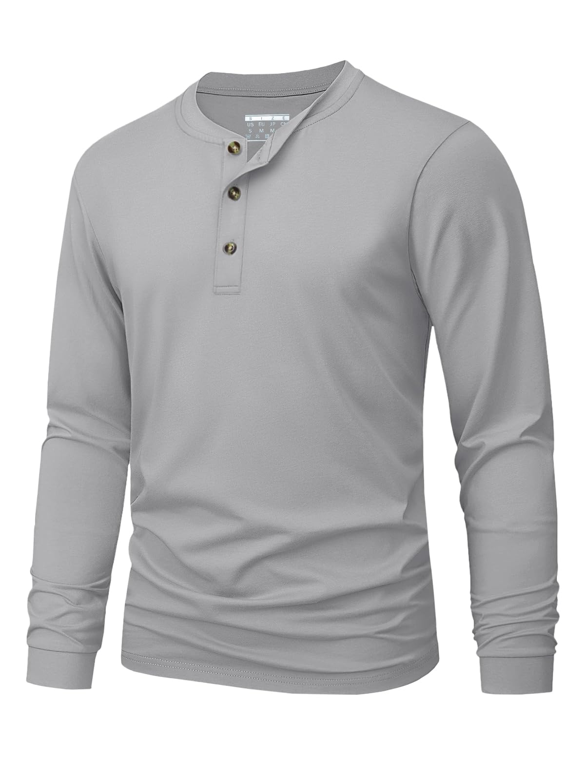 MAGNIVIT Men's Long Sleeve Henley Shirts Cotton 3-Button Spring Casual T-Shirts Solid Color Soft Basic Tops 2025