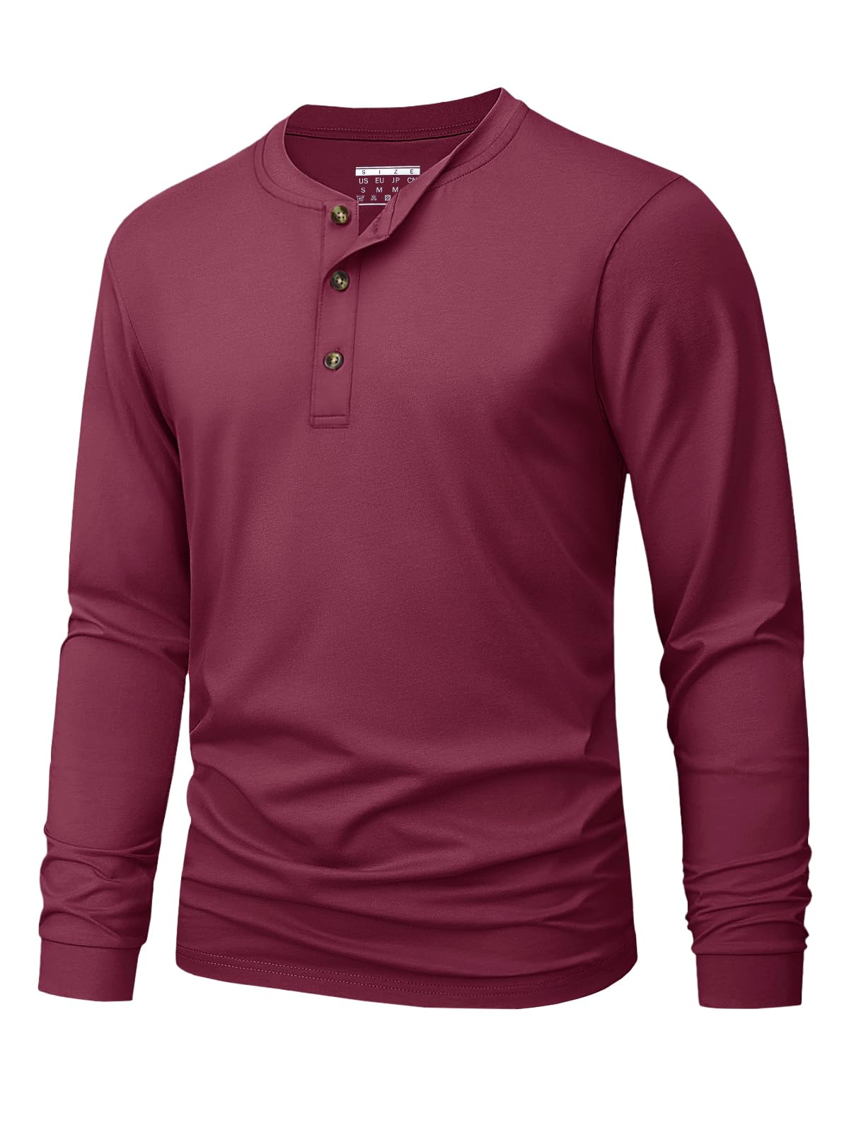 MAGNIVIT Men's Long Sleeve Henley Shirts Cotton 3-Button Spring Casual T-Shirts Solid Color Soft Basic Tops 2025