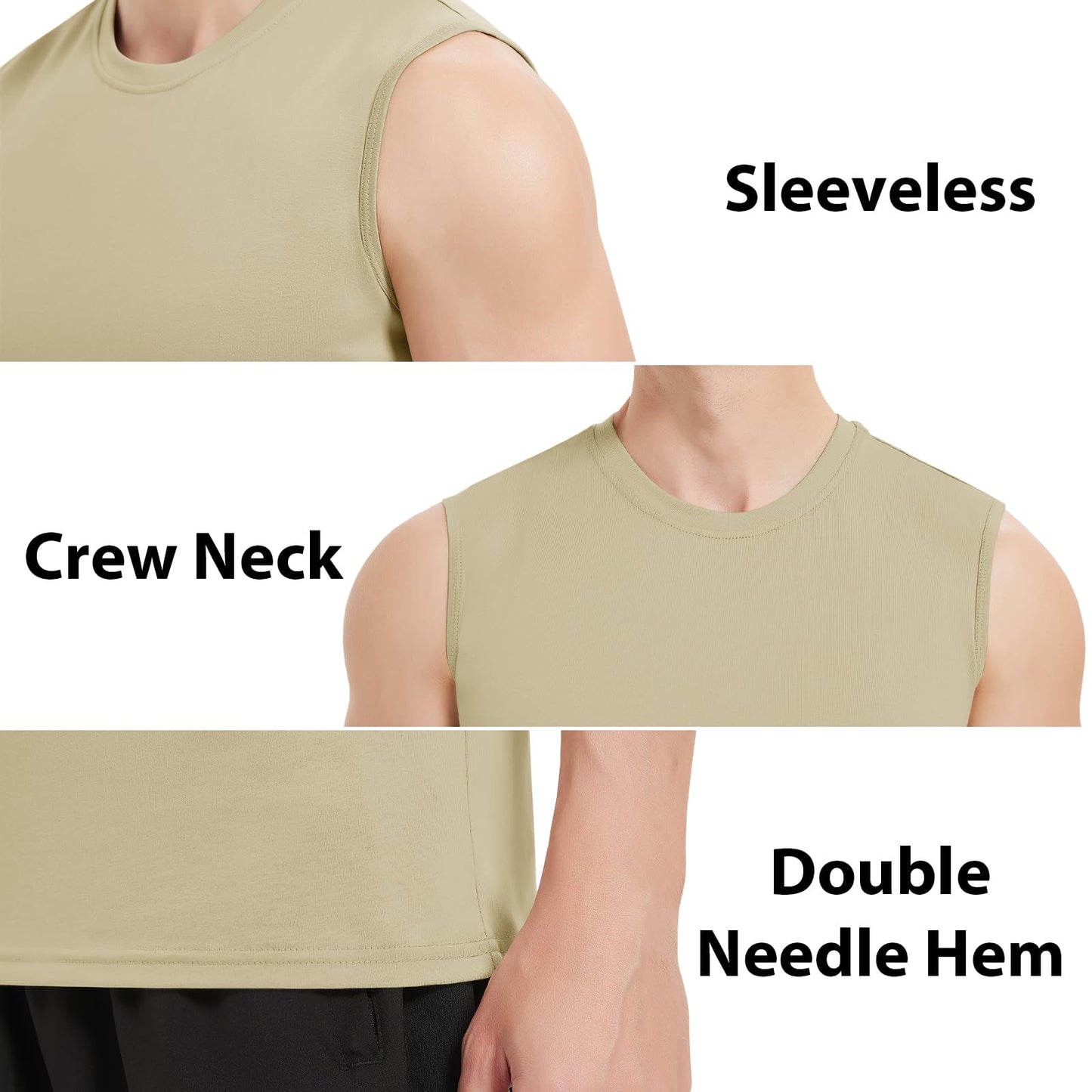 MAGNIVIT Men's Cotton Tank Tops Workout Gym Moisture Wicking T Shirts Muscle Athletic Sleeveless Top