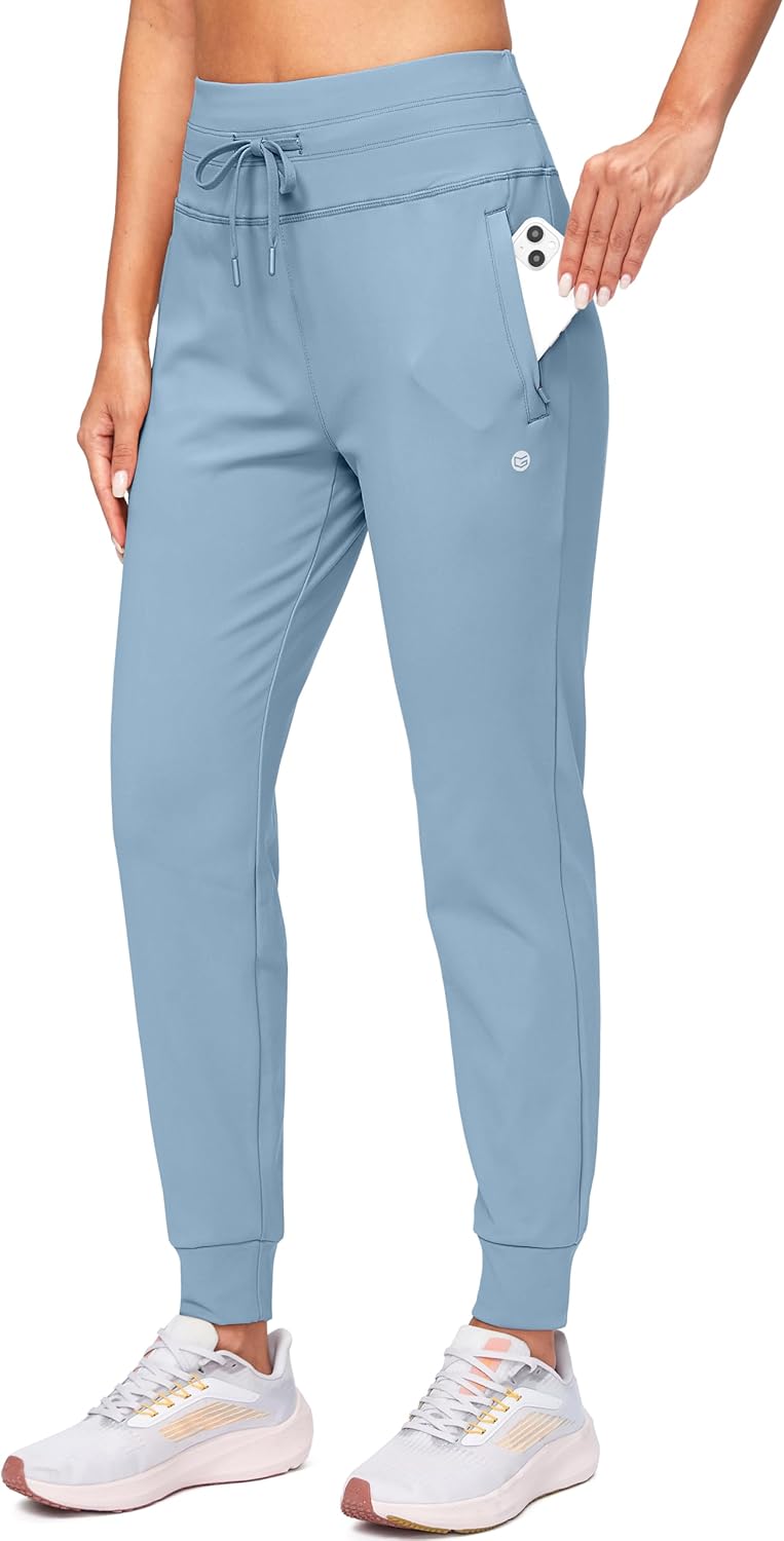 G Gradual Women's Fleece Lined Joggers High Waisted Water Resistant Thermal Winter Sweatpants Running Hiking Pockets