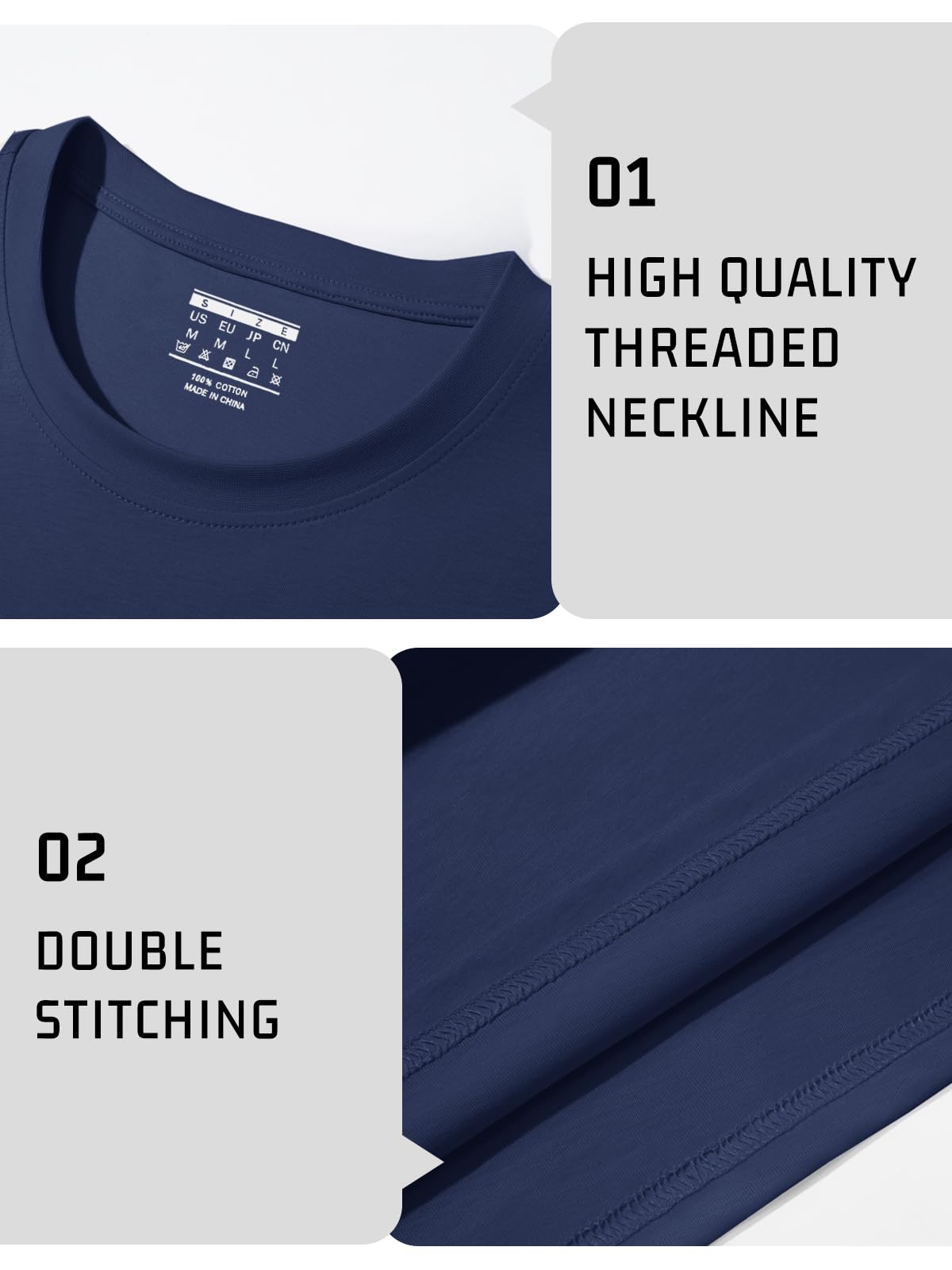 MAGNIVIT Men's Shirts Short Sleeve Cotton T-Shirt Crew Neck Light Tees Classic Basic Casual Tops Plain Soft Shirt