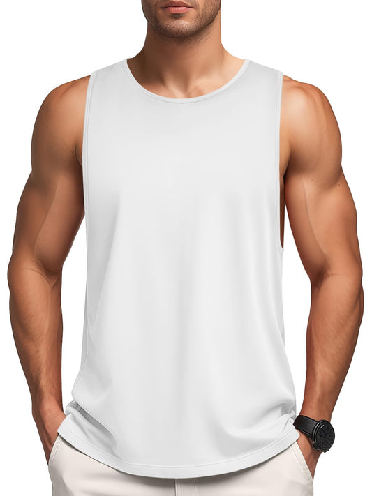 MAGNIVIT Mens Beach Training Tops Hiking Tank Tops Sport Shirt Camping Tops True Lightweight Classic Under Casual Shirt