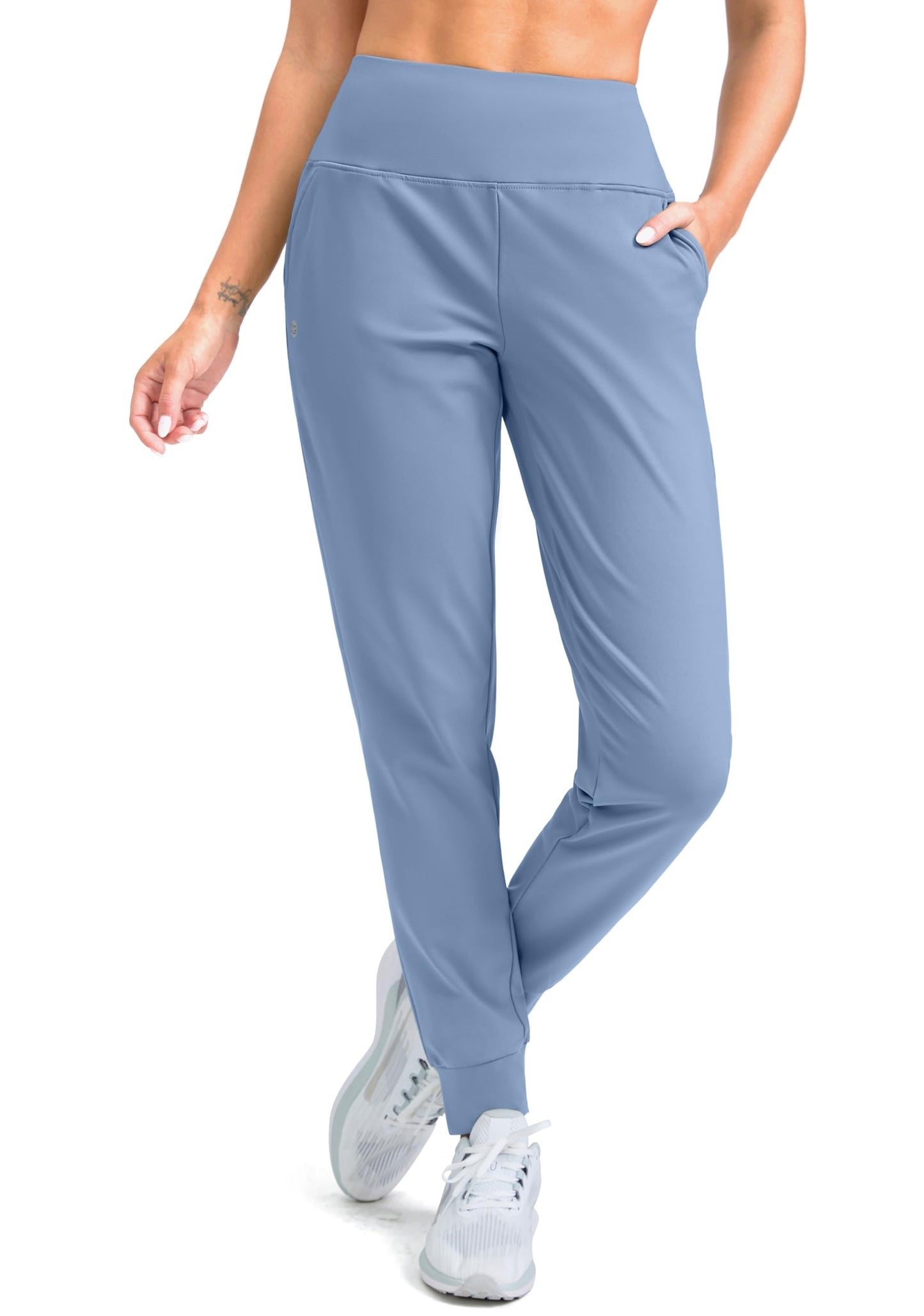 G Gradual Women's Fleece Lined Joggers High Waisted Water Resistant Thermal Hiking Pants Cold Weather Sweatpants with Pockets