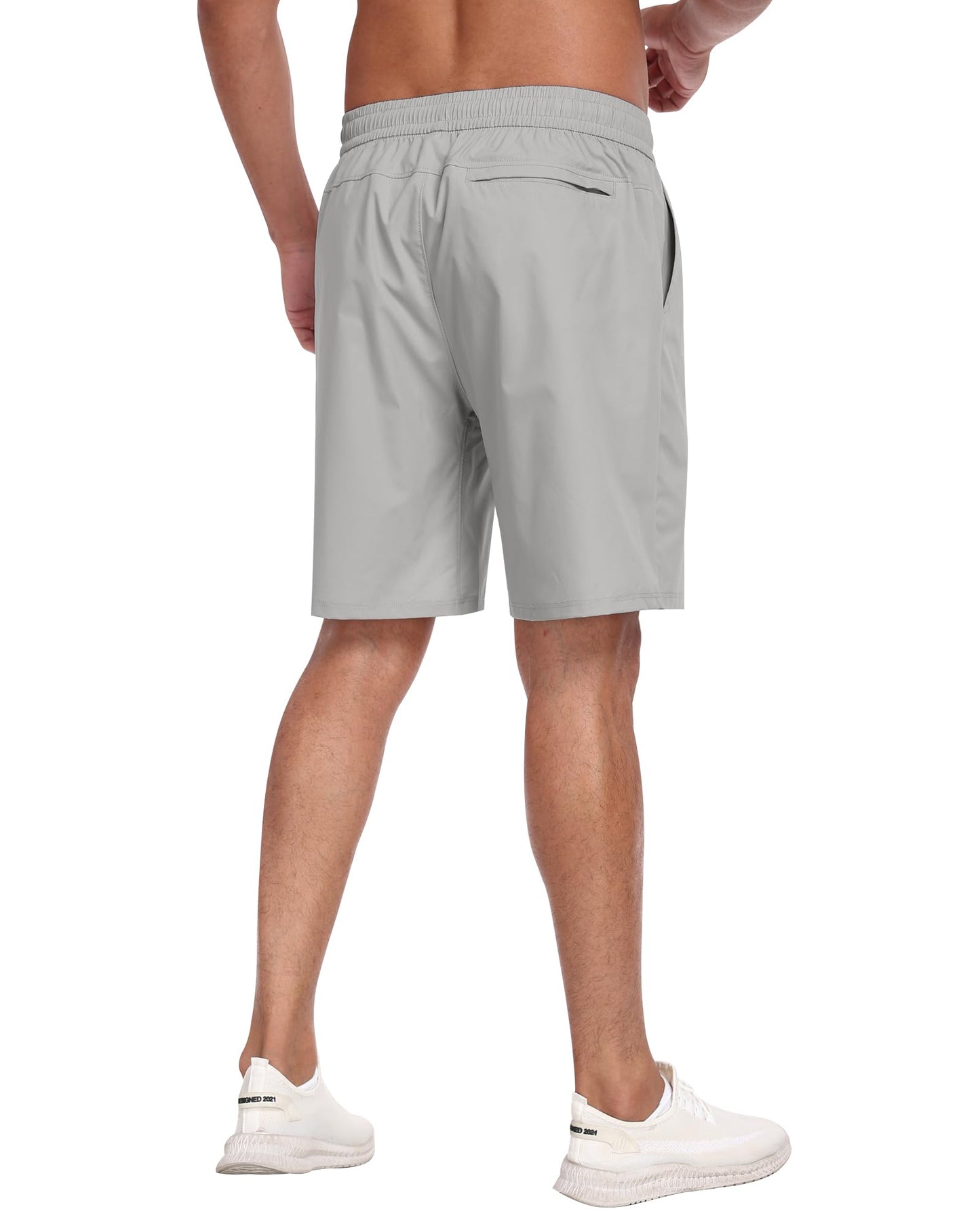 3 Pack Men's Athletic Running Shorts with Zipper Pockets,Quick Dry Gym Workout Basketball Hiking Shorts for Men