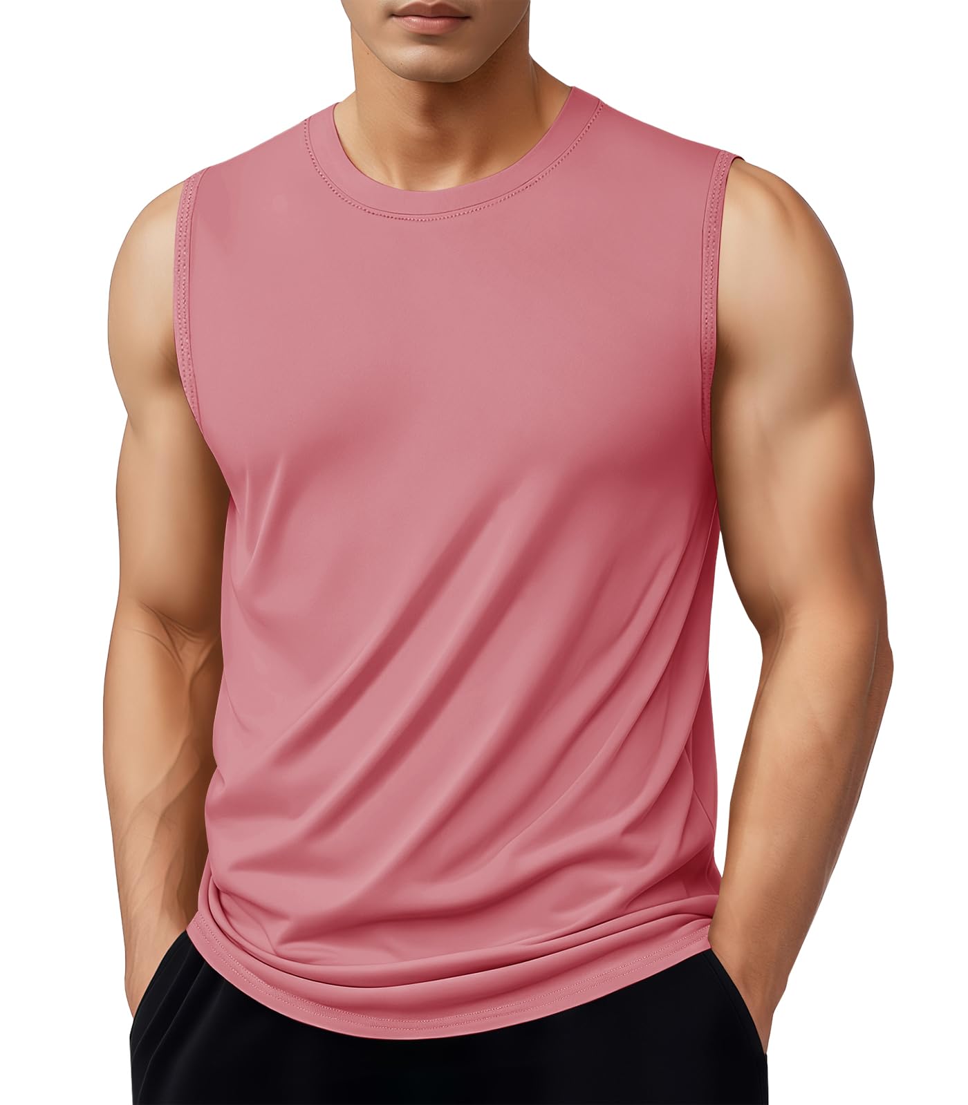 MAGNIVIT Men's Cotton Tank Tops Workout Gym Moisture Wicking T Shirts Muscle Athletic Sleeveless Top