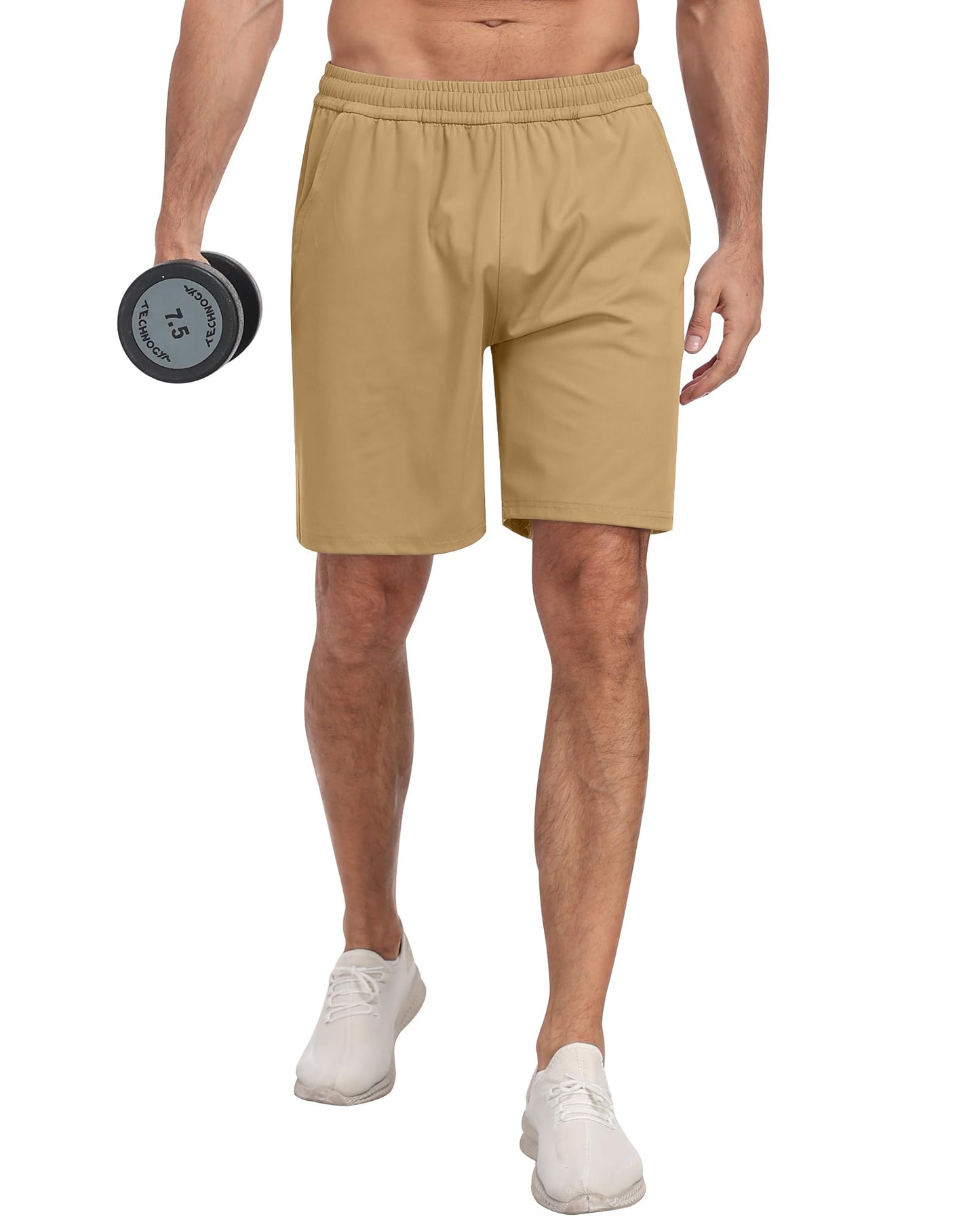 4 Pack Men's Athletic Gym Shorts with Pockets,Running Workout Basketball Hiking Shorts for Men