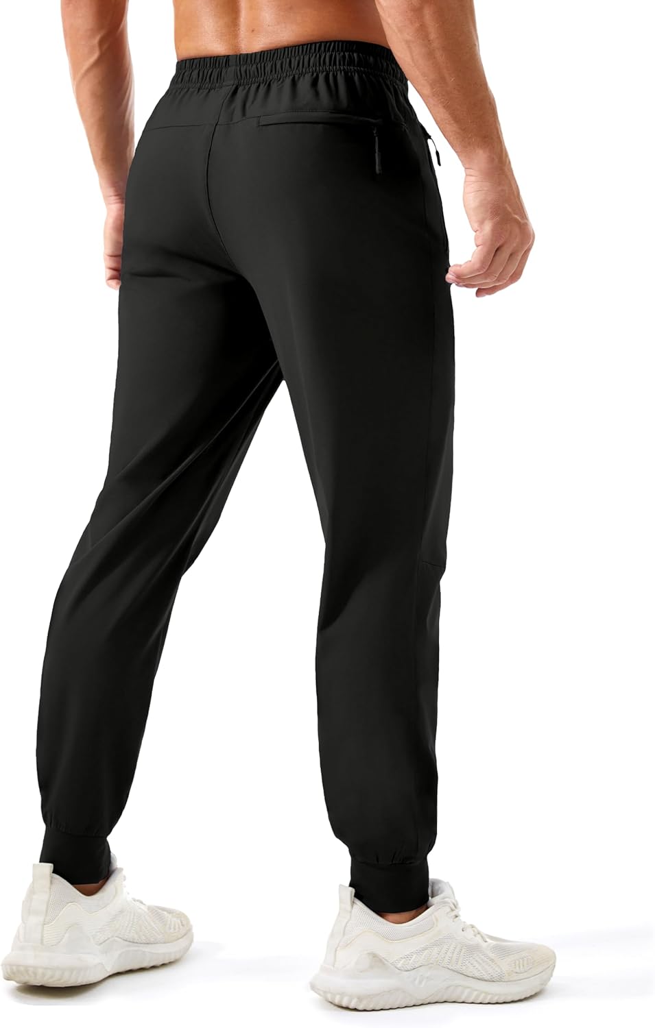 MAGNIVIT Men's Joggers with Zipper Pockets Lightweight Athletic Sweatpants Water Repellent Track Pants for Men Workout