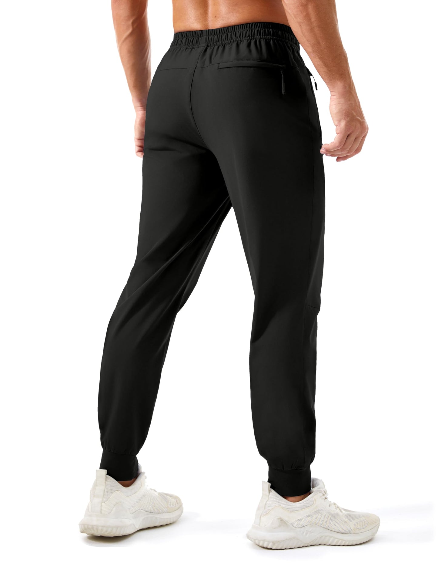 MAGNIVIT Men's Joggers with Zipper Pockets Lightweight Athletic Sweatpants Water Repellent Track Pants for Men Workout