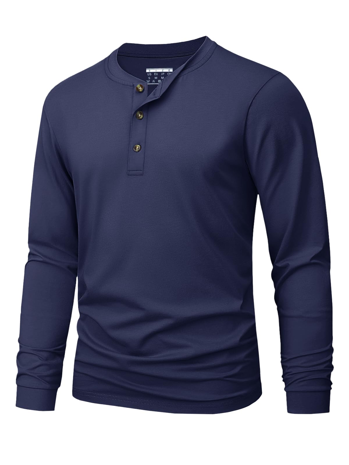 MAGNIVIT Men's Long Sleeve Henley Shirts Cotton 3-Button Spring Casual T-Shirts Solid Color Soft Basic Tops 2025