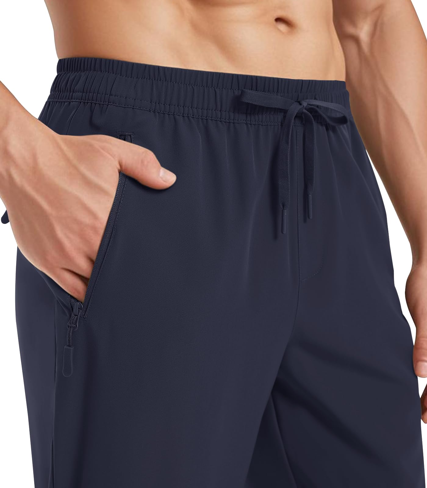 MAGNIVIT Men's Joggers with Zipper Pockets Lightweight Athletic Sweatpants Water Repellent Track Pants for Men Workout