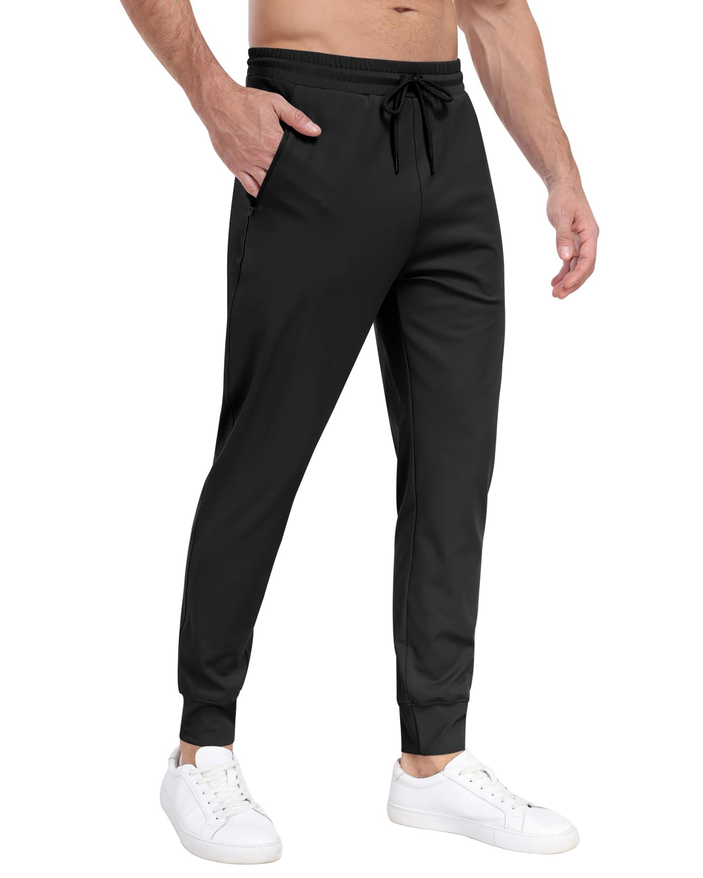3 Pack Men's Sweatpants with Zipper Pockets,Workout Gym Traning Track Joggers Pants for Men Running Jogging Pants
