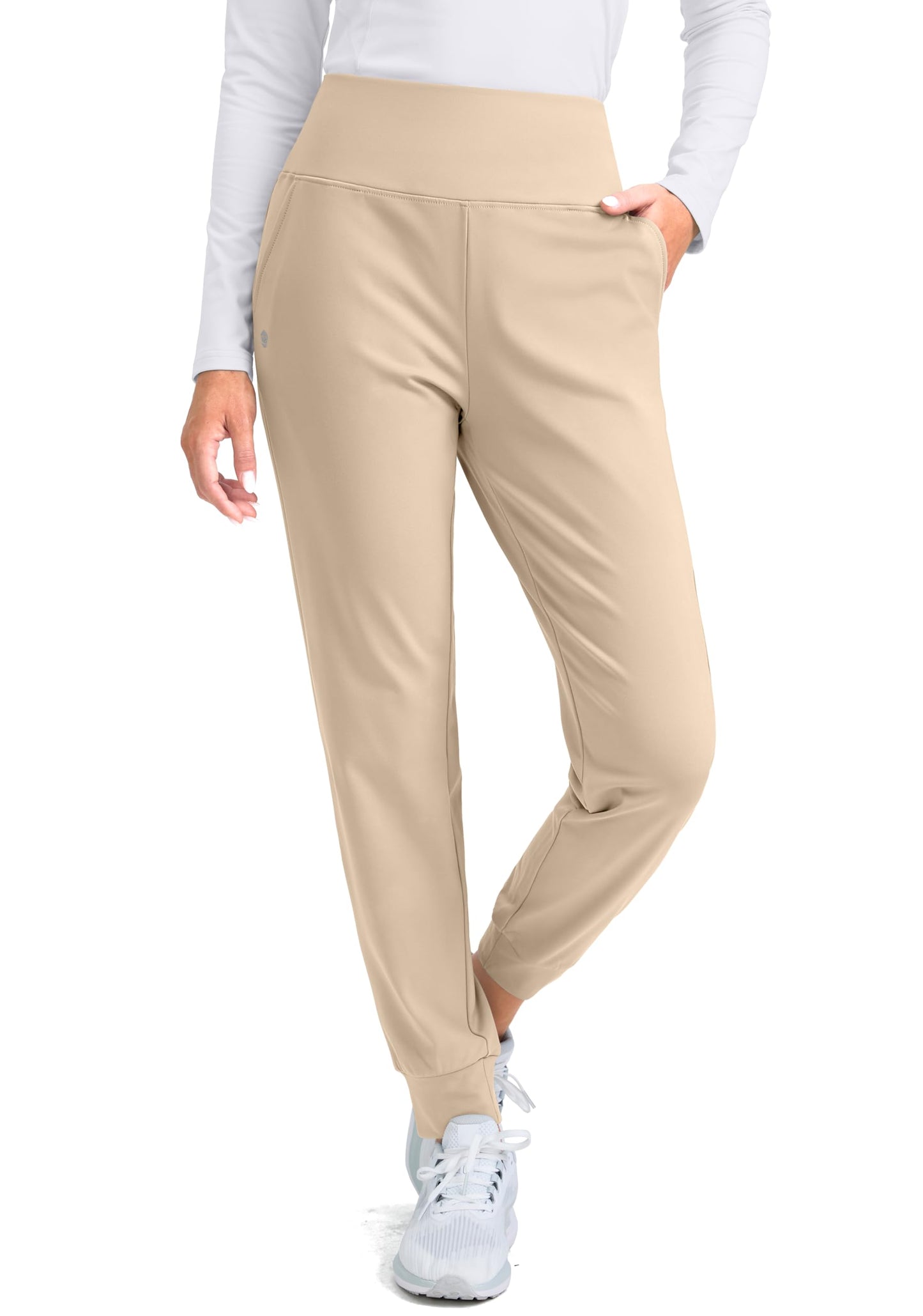 G Gradual Women's Fleece Lined Joggers High Waisted Water Resistant Thermal Hiking Pants Cold Weather Sweatpants with Pockets