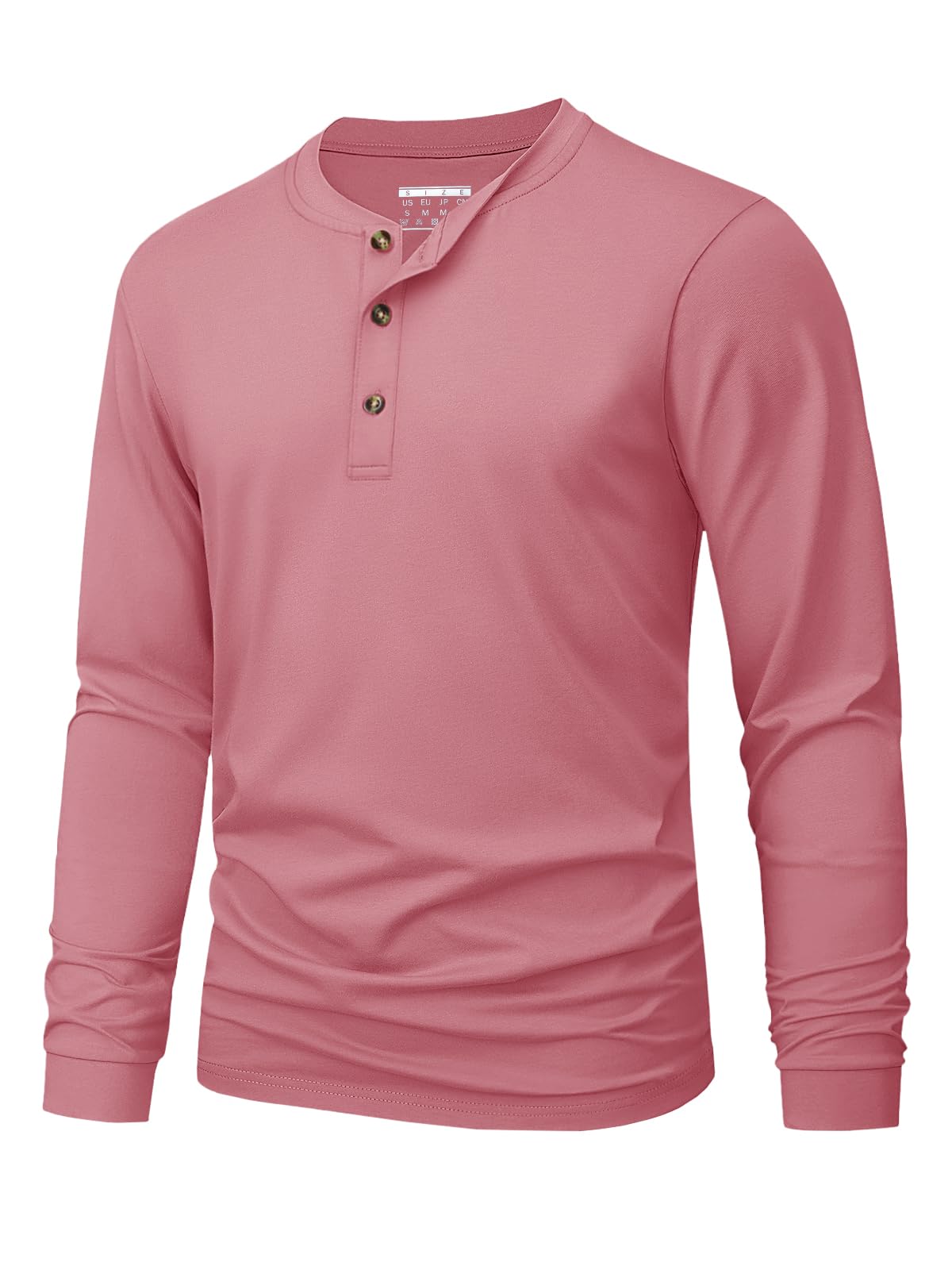 MAGNIVIT Men's Long Sleeve Henley Shirts Cotton 3-Button Spring Casual T-Shirts Solid Color Soft Basic Tops 2025