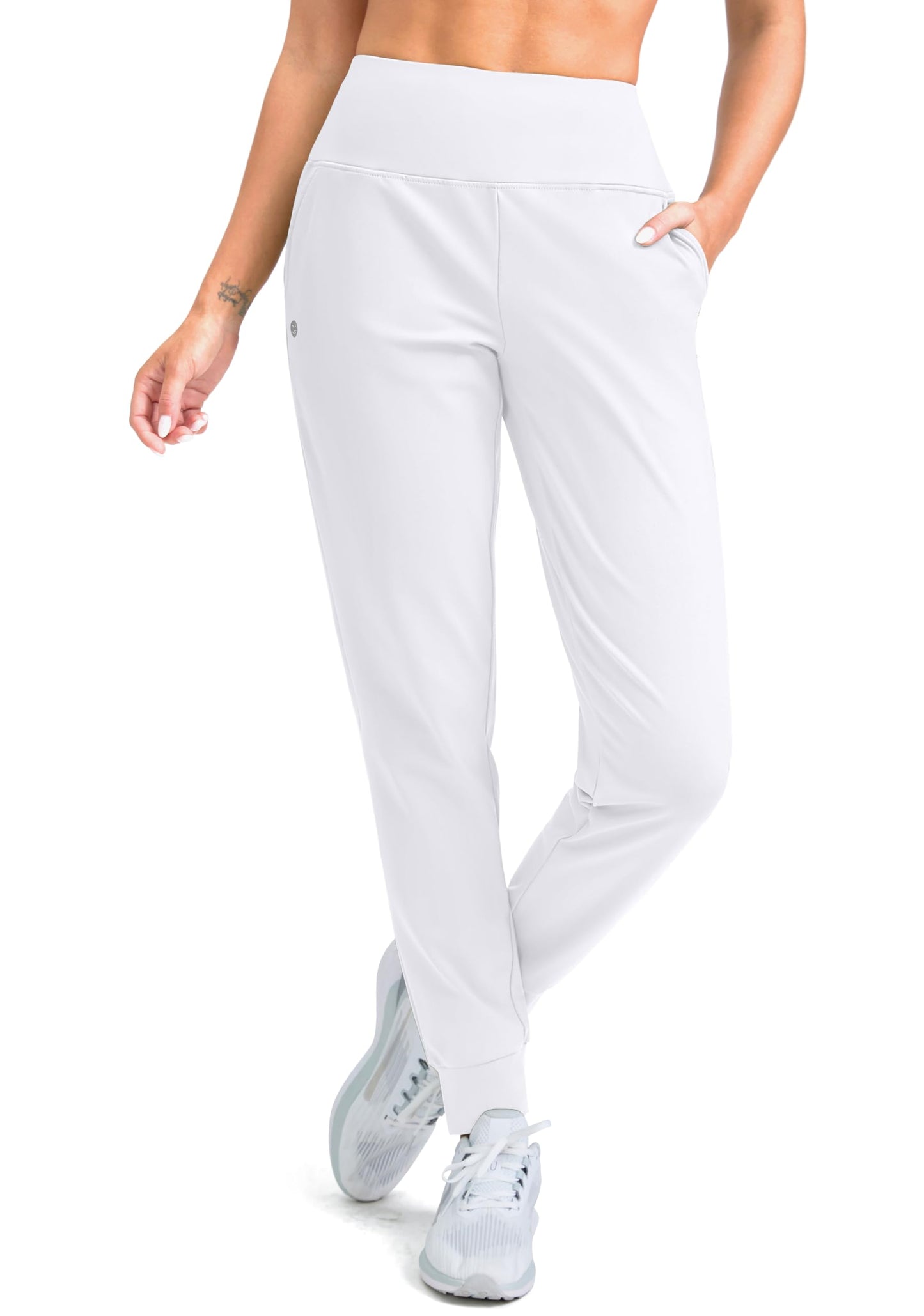 G Gradual Women's Fleece Lined Joggers High Waisted Water Resistant Thermal Hiking Pants Cold Weather Sweatpants with Pockets