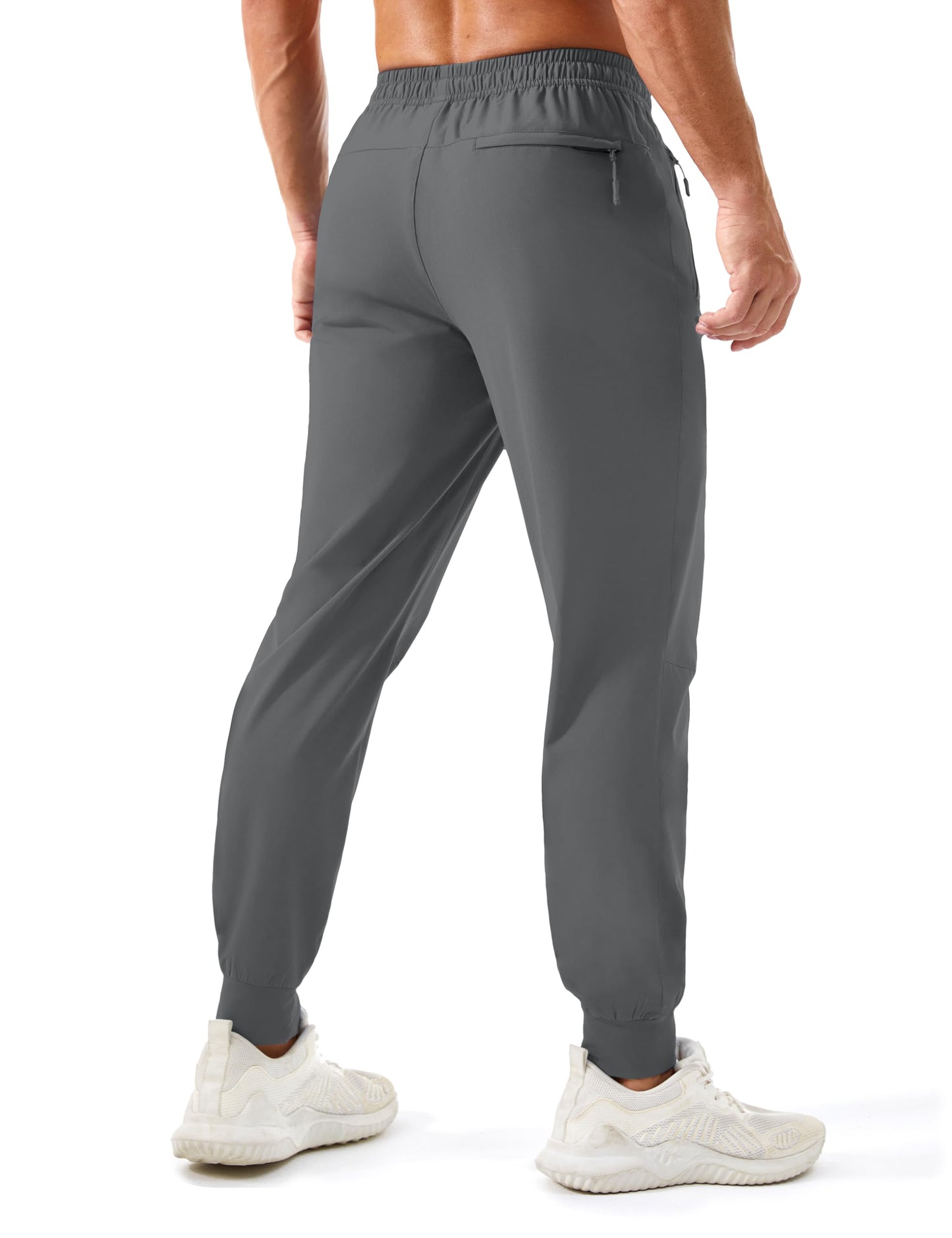 MAGNIVIT Men's Joggers with Zipper Pockets Lightweight Athletic Sweatpants Water Repellent Track Pants for Men Workout
