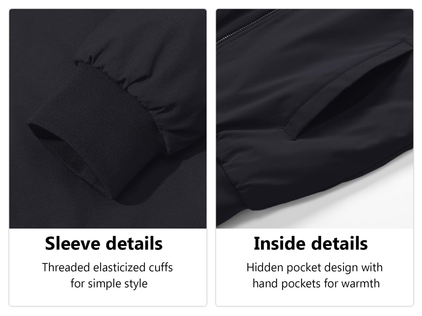 MAGNIVIT Men's Winter Bomber Jacket Windproof Warm Full Zipper Outer Wear Casual Flight Jacket Coat with Pockets