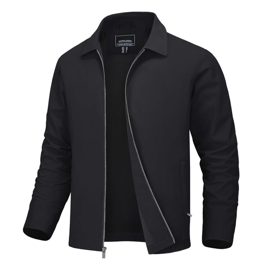 MAGNIVIT Men's Lightweight Jackets Light Windbreaker Full Zip Up Stylish Golf Coat Business Work Casual Dress