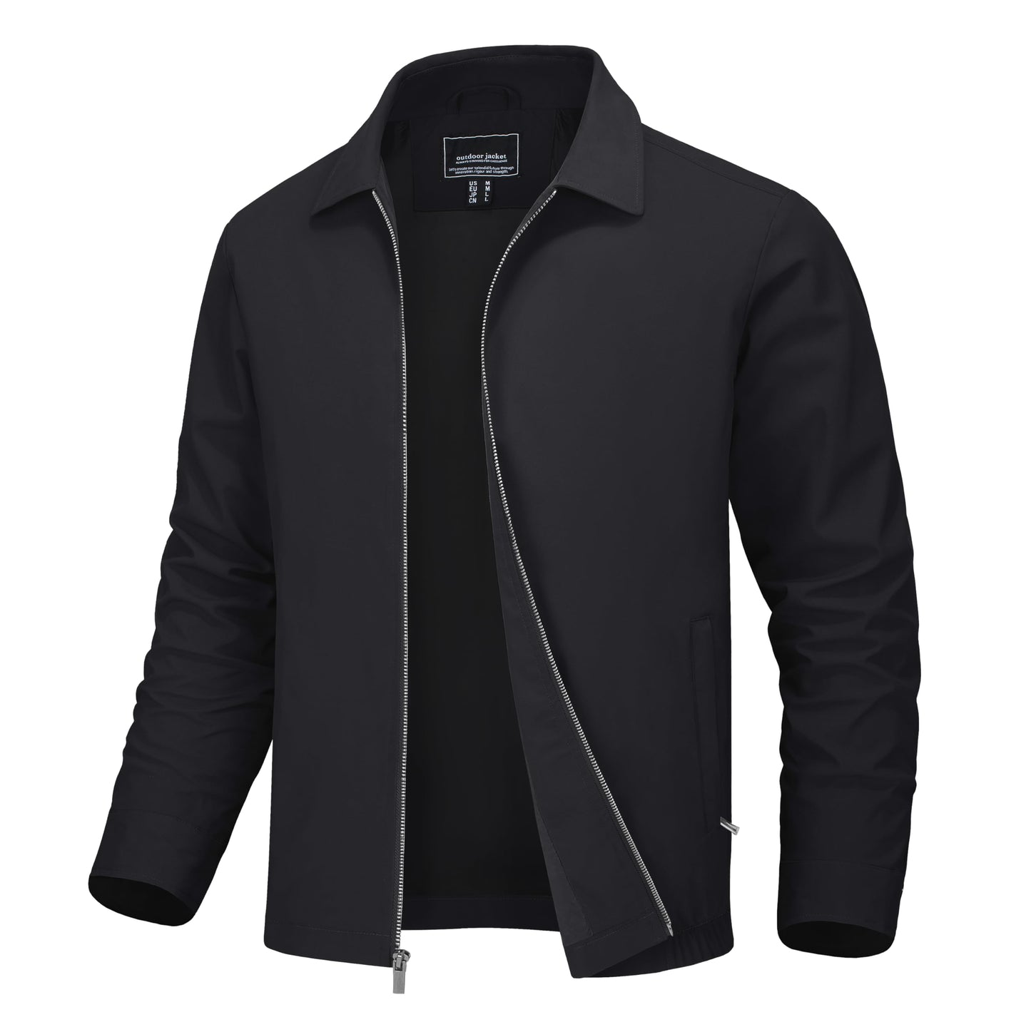 MAGNIVIT Men's Lightweight Jackets Light Windbreaker Full Zip Up Stylish Golf Coat Business Work Casual Dress