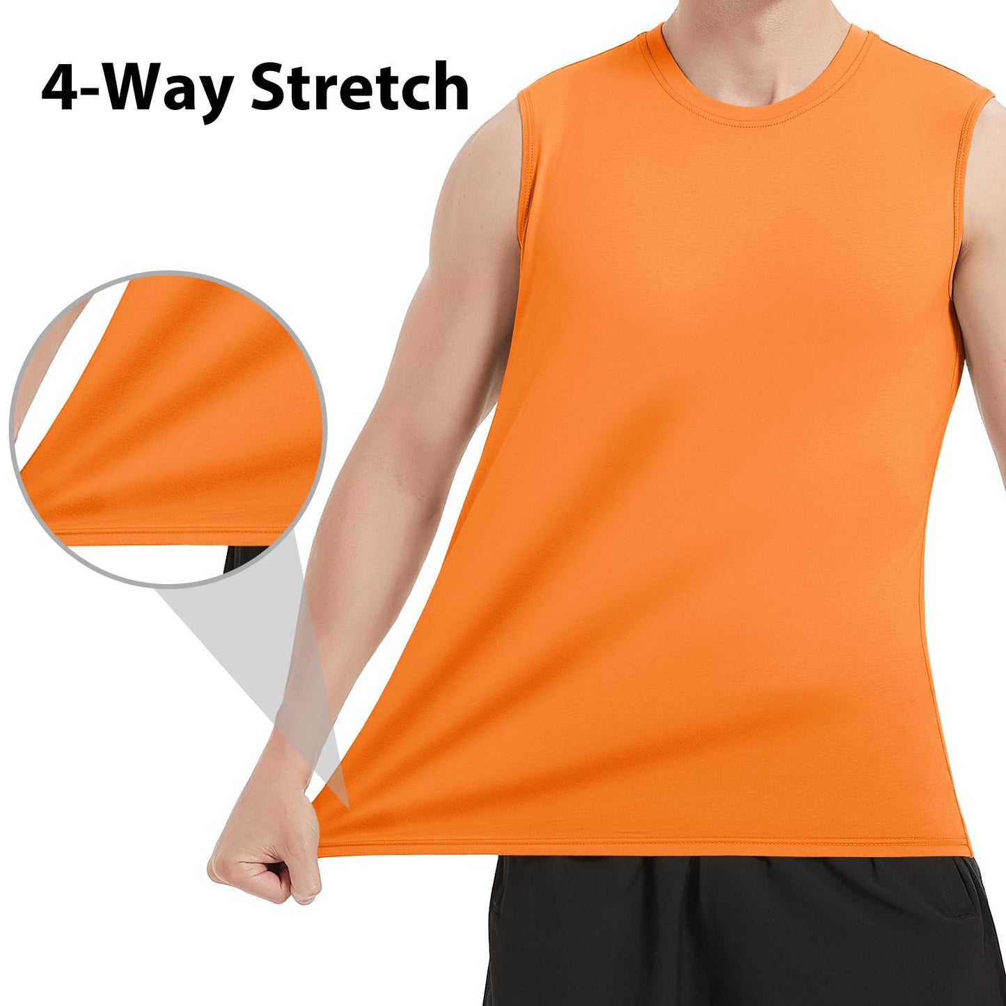 MAGNIVIT Men's Cotton Tank Tops Workout Gym Moisture Wicking T Shirts Muscle Athletic Sleeveless Top