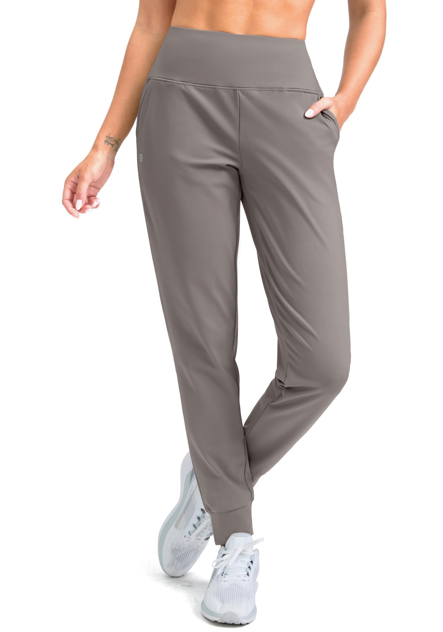 G Gradual Women's Fleece Lined Joggers High Waisted Water Resistant Thermal Hiking Pants Cold Weather Sweatpants with Pockets