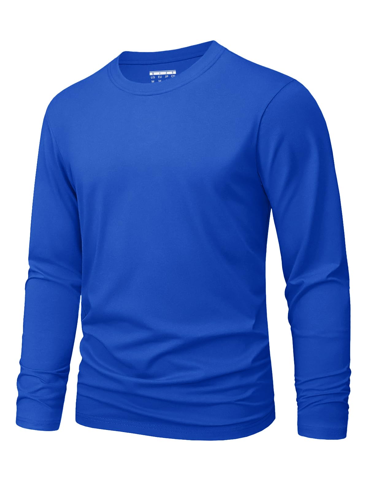 MAGNIVIT Men's Long Sleeve Shirts Cotton T-Shirt Crew Neck Midweight Tees Classic Basic Casual Tops Plain Soft Shirt