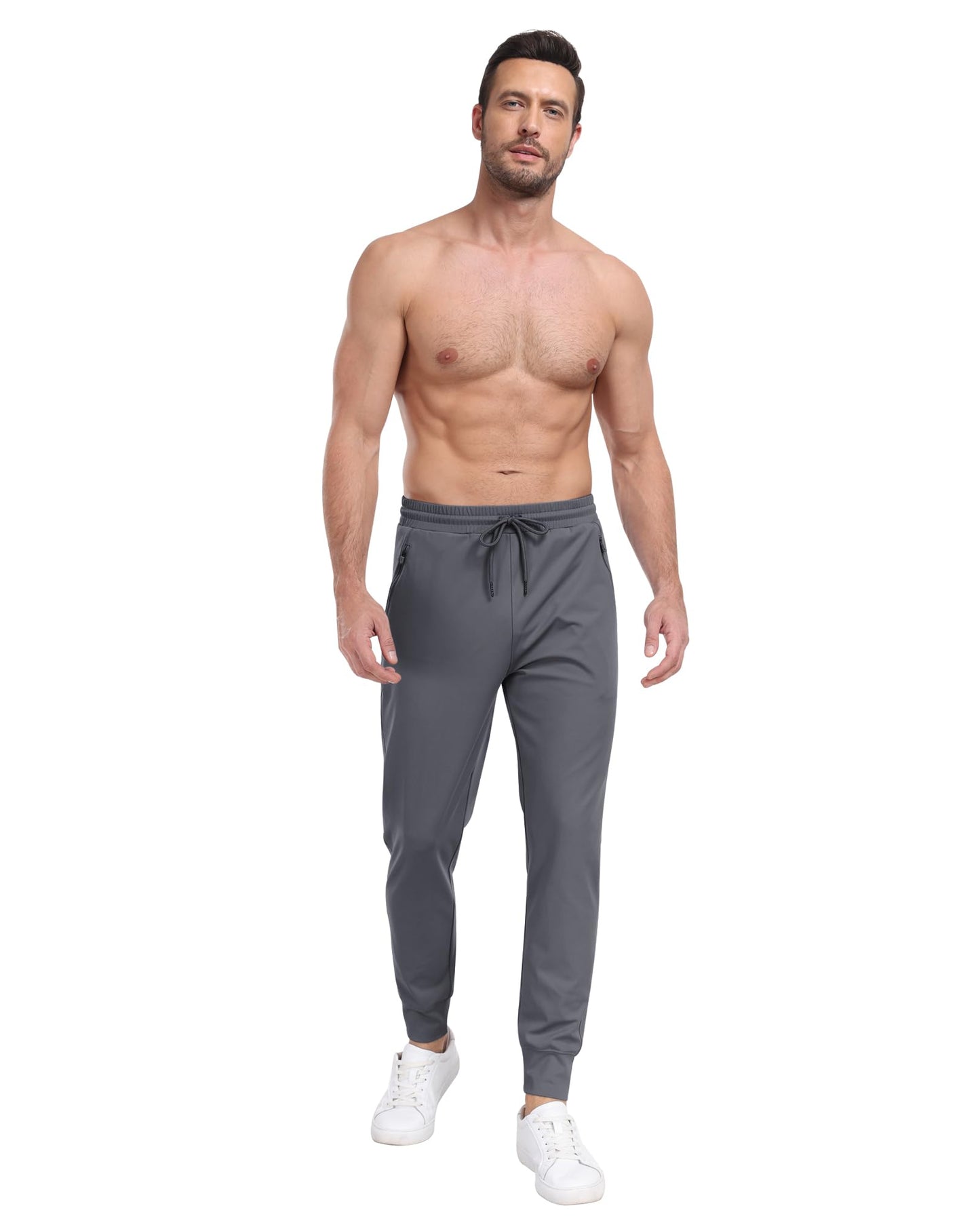 3 Pack Men's Sweatpants with Zipper Pockets,Workout Gym Traning Track Joggers Pants for Men Running Jogging Pants