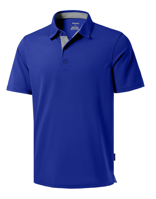 Men's Golf Shirts Dry Fit Moisture Wicking Performance Short Sleeve Collared Polo Shirts for Casual Athletic Business