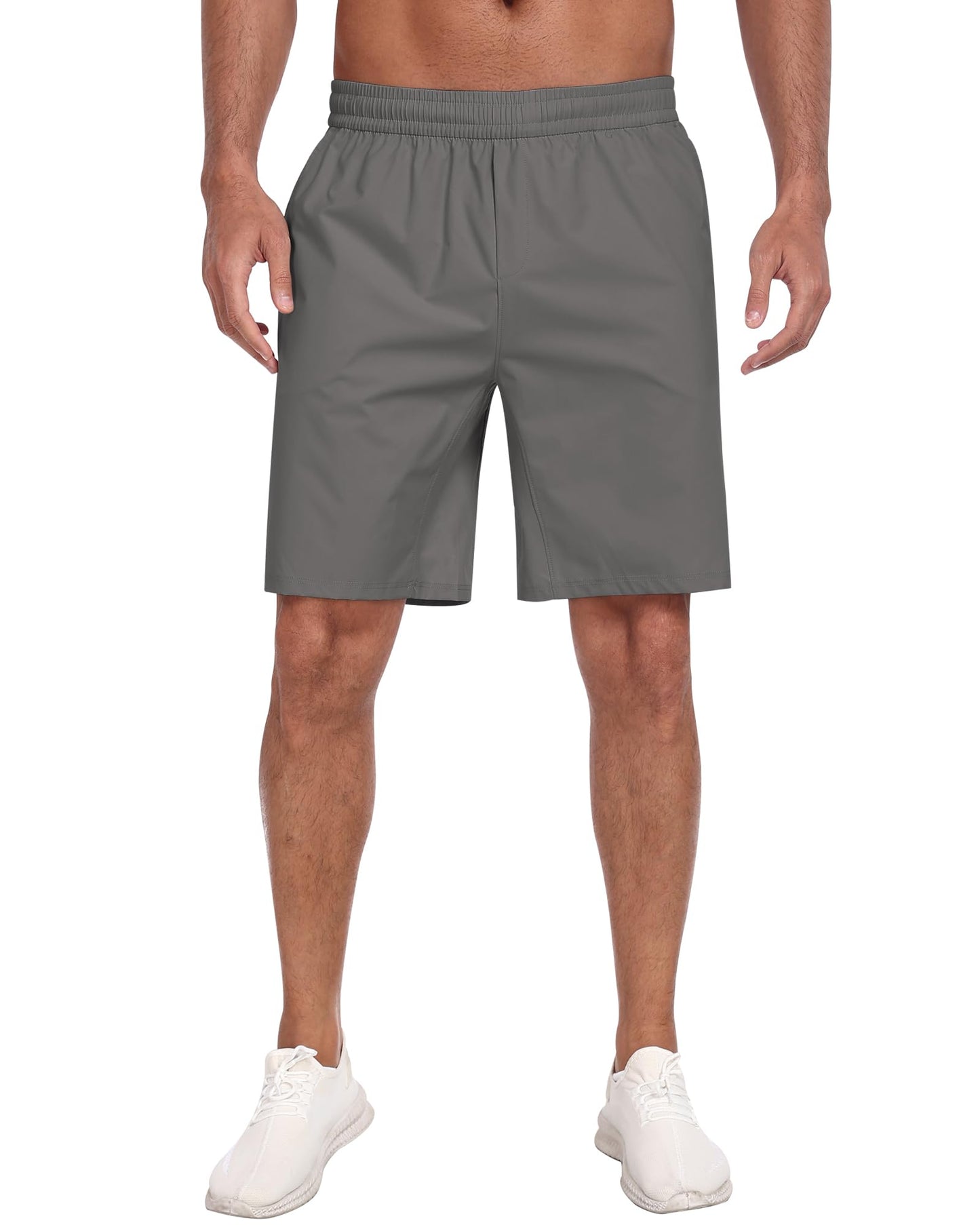 3 Pack Men's Athletic Running Shorts with Zipper Pockets,Quick Dry Gym Workout Basketball Hiking Shorts for Men