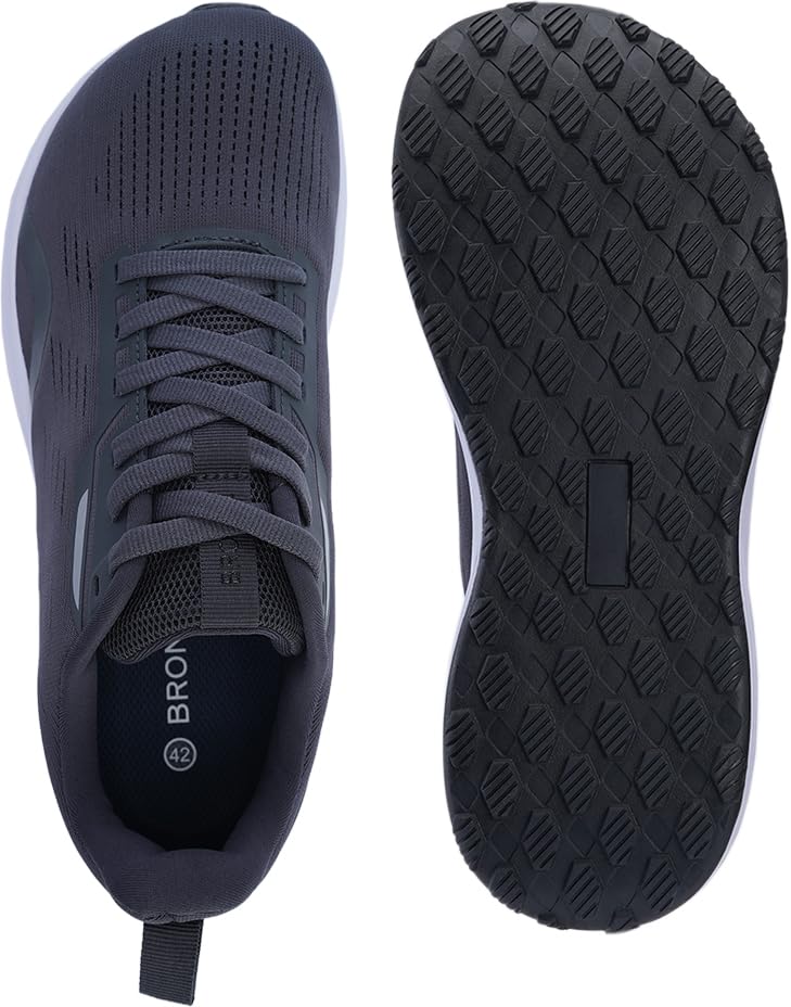 BRONAX Men's Wide Toe Box Running Shoes | Natural Foot Shape Tennis Sneakers