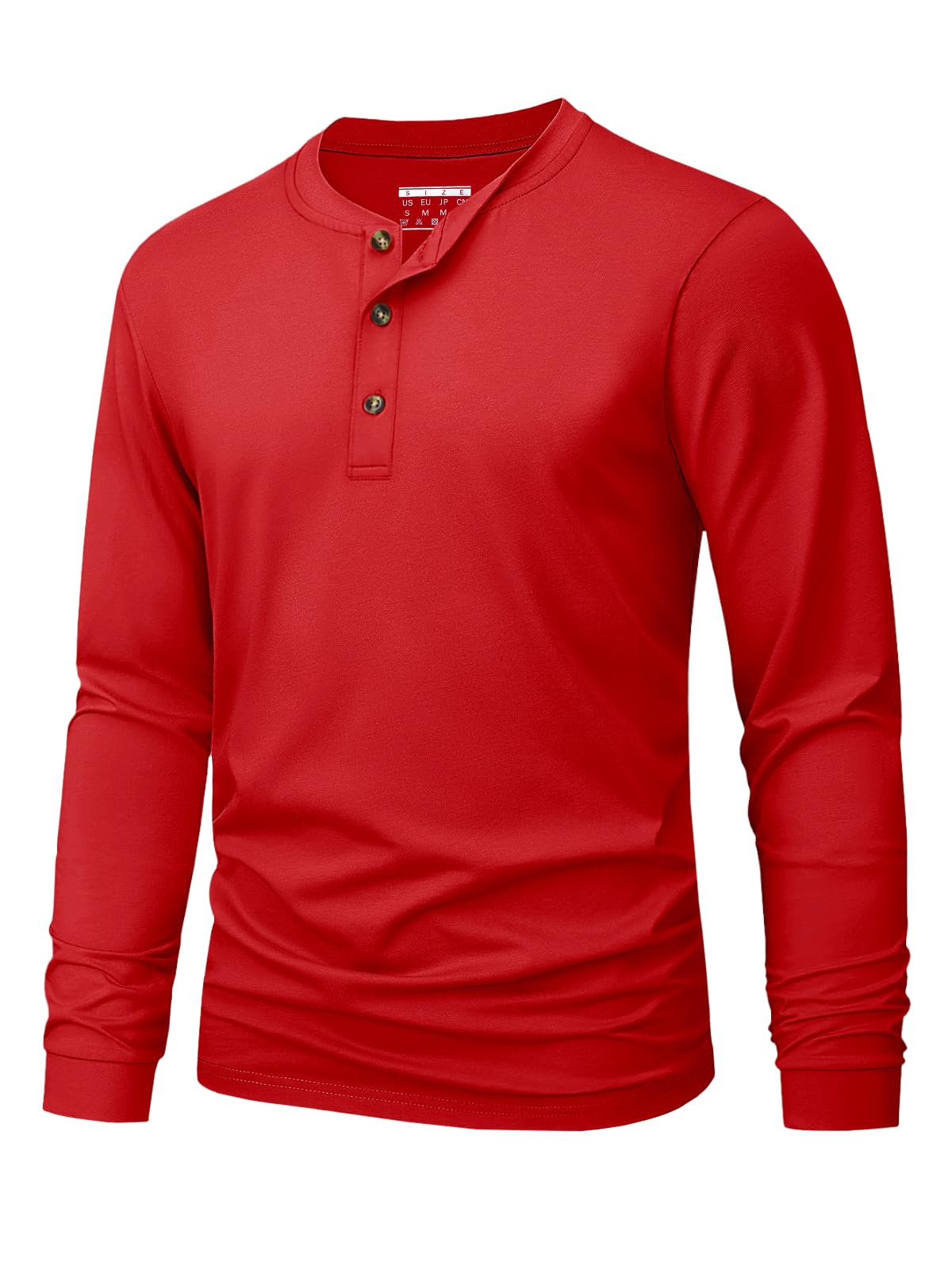 MAGNIVIT Men's Long Sleeve Henley Shirts Cotton 3-Button Spring Casual T-Shirts Solid Color Soft Basic Tops 2025