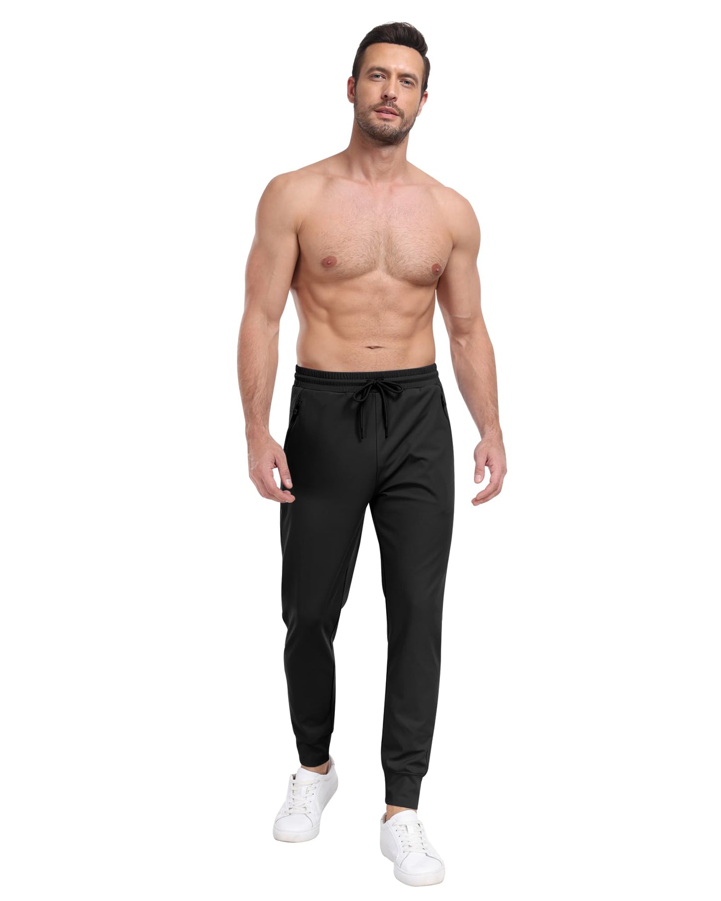 3 Pack Men's Sweatpants with Zipper Pockets,Workout Gym Traning Track Joggers Pants for Men Running Jogging Pants