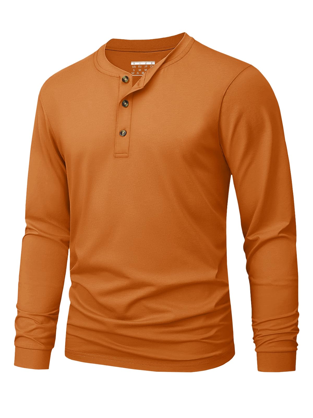 MAGNIVIT Men's Long Sleeve Henley Shirts Cotton 3-Button Spring Casual T-Shirts Solid Color Soft Basic Tops 2025