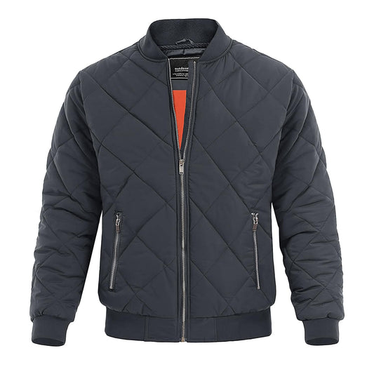 MAGNIVIT Men's Bomber Jacket Winter Fall Quilted Puffer Jacket Warm Padded Coats