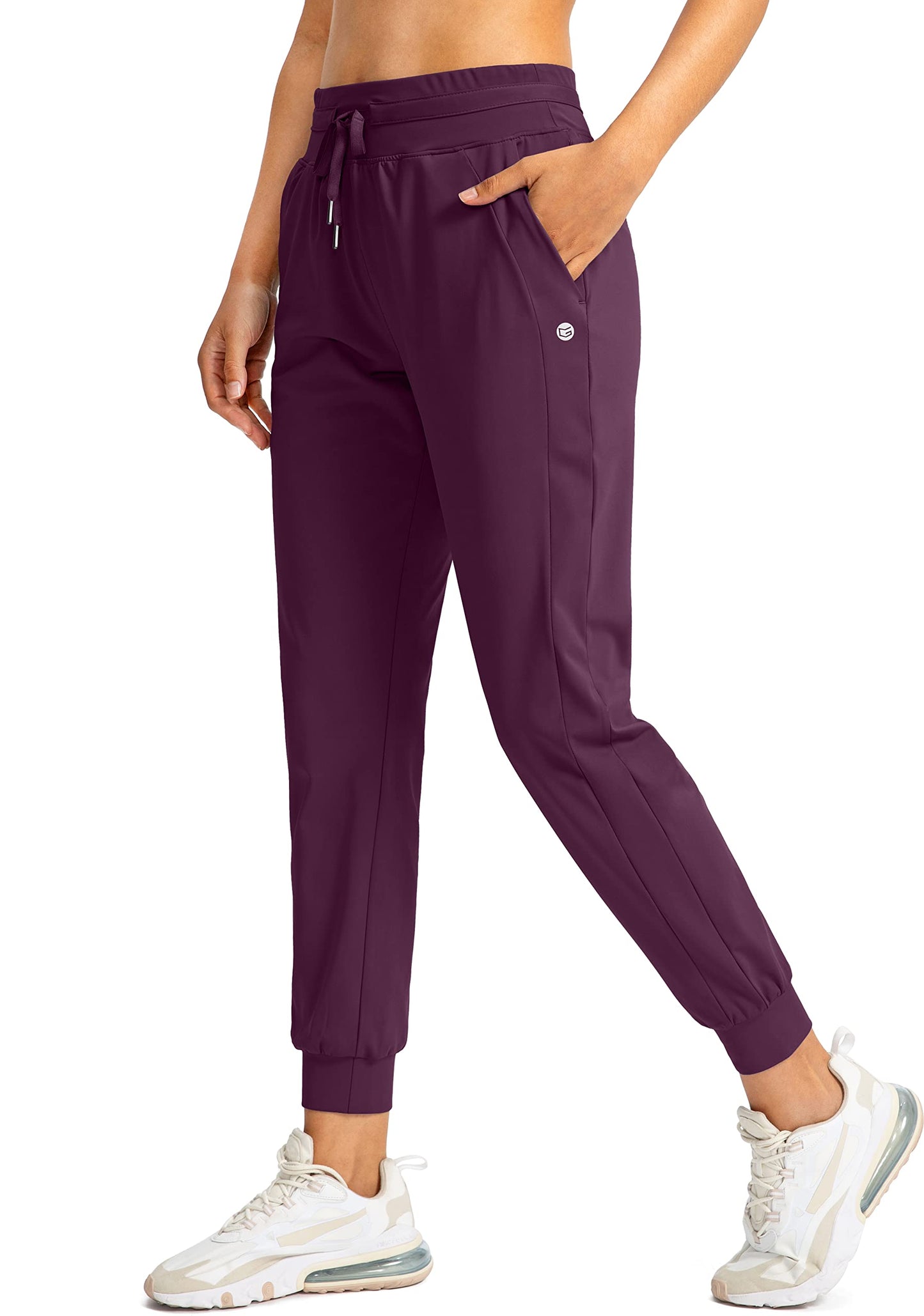 G Gradual Women's Joggers Pants with Zipper Pockets High Waisted Athletic Tapered Sweatpants for Women Workout Lounge