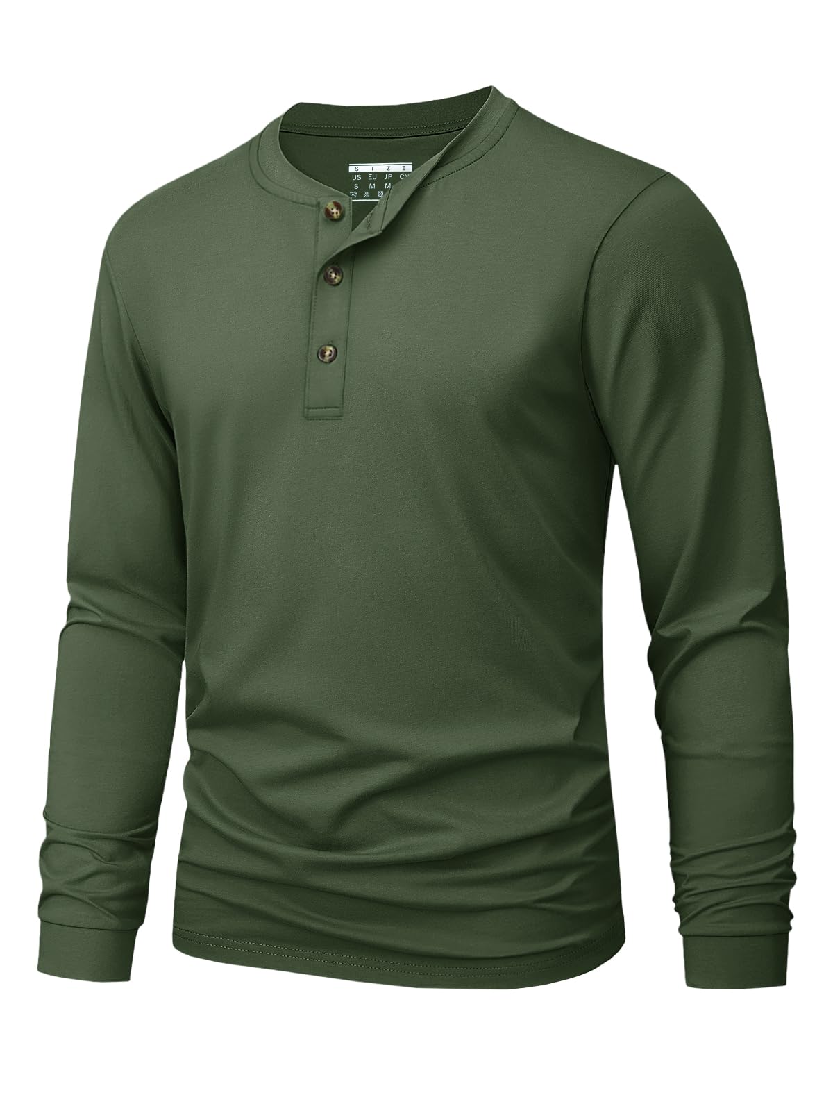 MAGNIVIT Men's Long Sleeve Henley Shirts Cotton 3-Button Spring Casual T-Shirts Solid Color Soft Basic Tops 2025