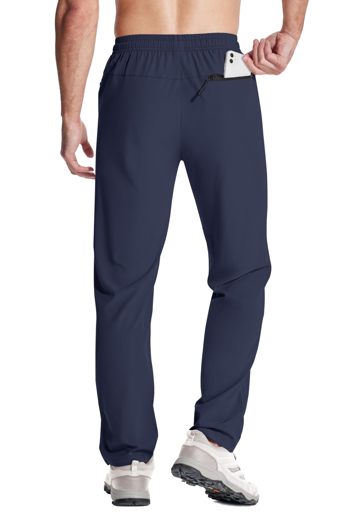 MAGNIVIT Men's Sweatpants with Zipper Pocket Lightweight Quick Dry Athletic Pants Elastic Waist Casual Jogger Gym Hiking Pant