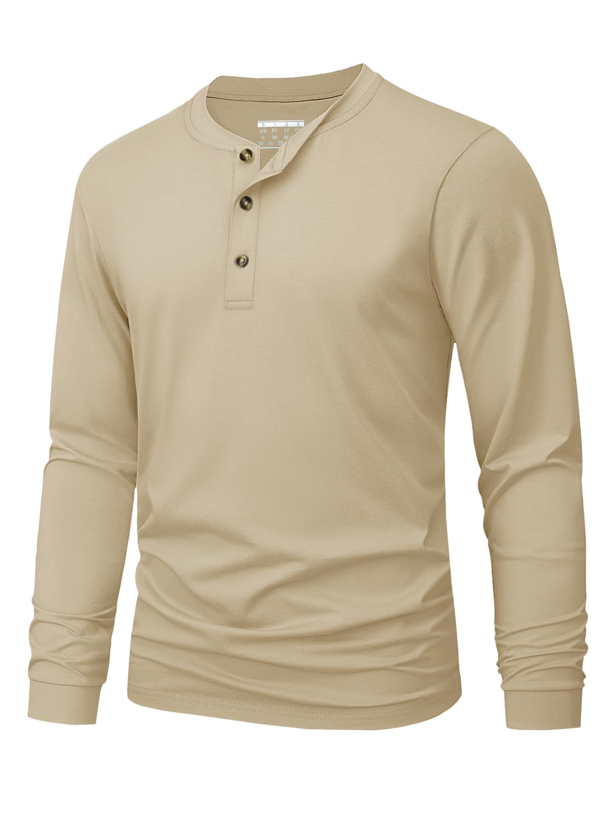 MAGNIVIT Men's Long Sleeve Henley Shirts Cotton 3-Button Spring Casual T-Shirts Solid Color Soft Basic Tops 2025