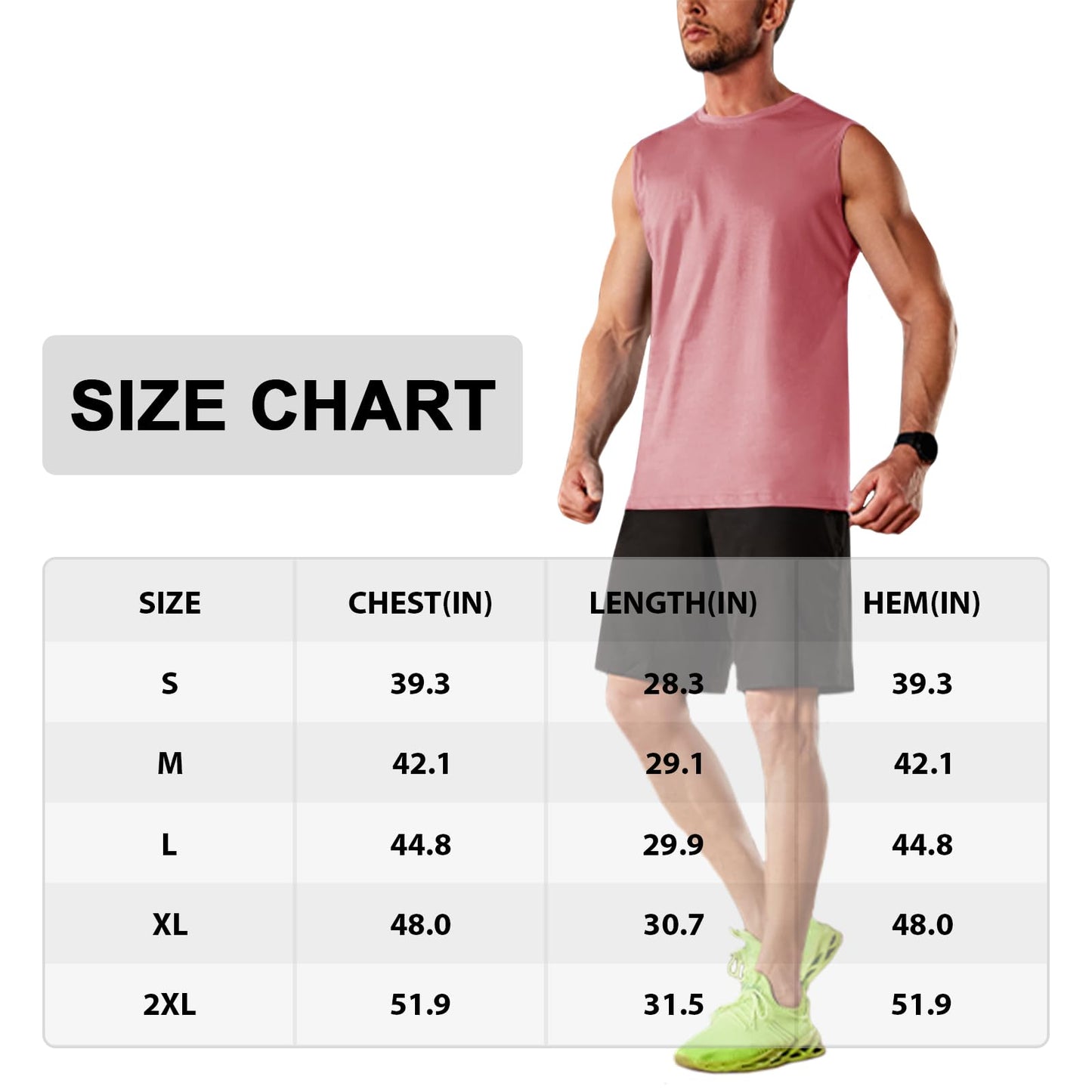 MAGNIVIT Men's Cotton Tank Tops Workout Gym Moisture Wicking T Shirts Muscle Athletic Sleeveless Top