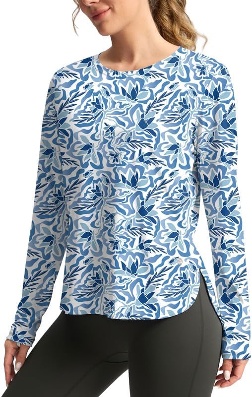 Women's Sun Shirts UPF 50+ Long Sleeve UV Protection Shirt Lightweight Quick Dry Workout Hiking Tops for Women