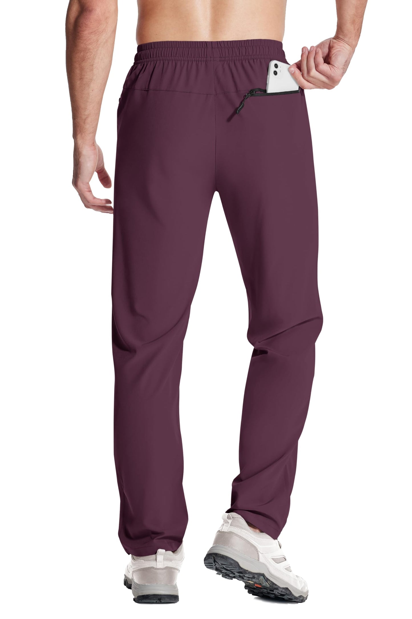 MAGNIVIT Men's Sweatpants with Zipper Pocket Lightweight Quick Dry Athletic Pants Elastic Waist Casual Jogger Gym Hiking Pant